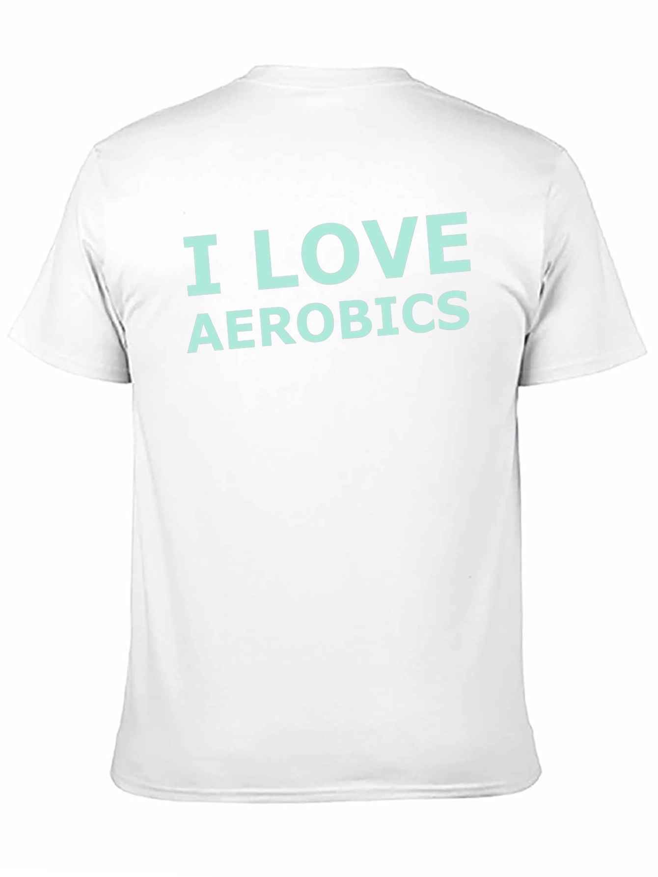 I Love Aerobics Graphic T-Shirt - Black