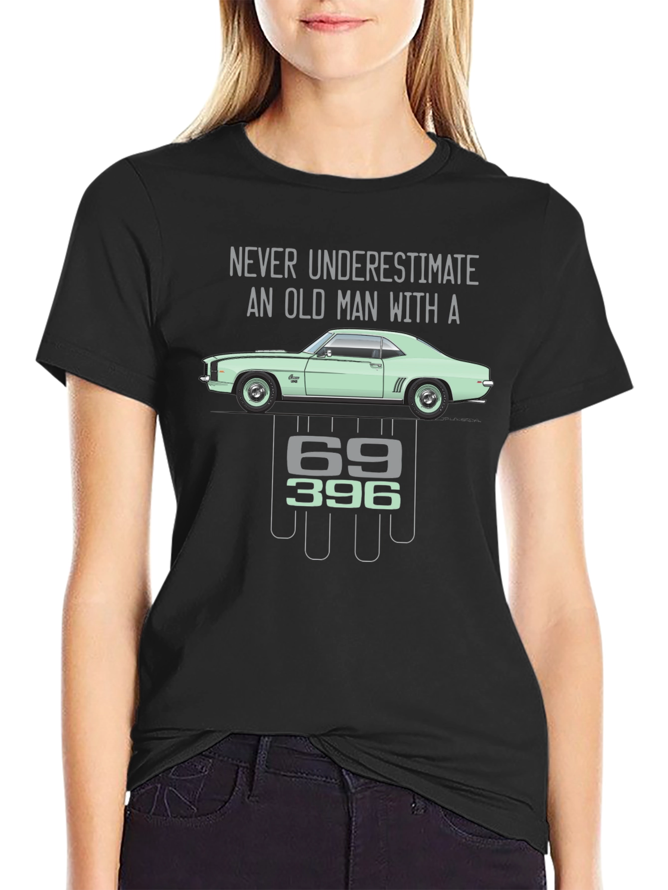 Old Man Car T-Shirt - 69 396 Chevy Camaro