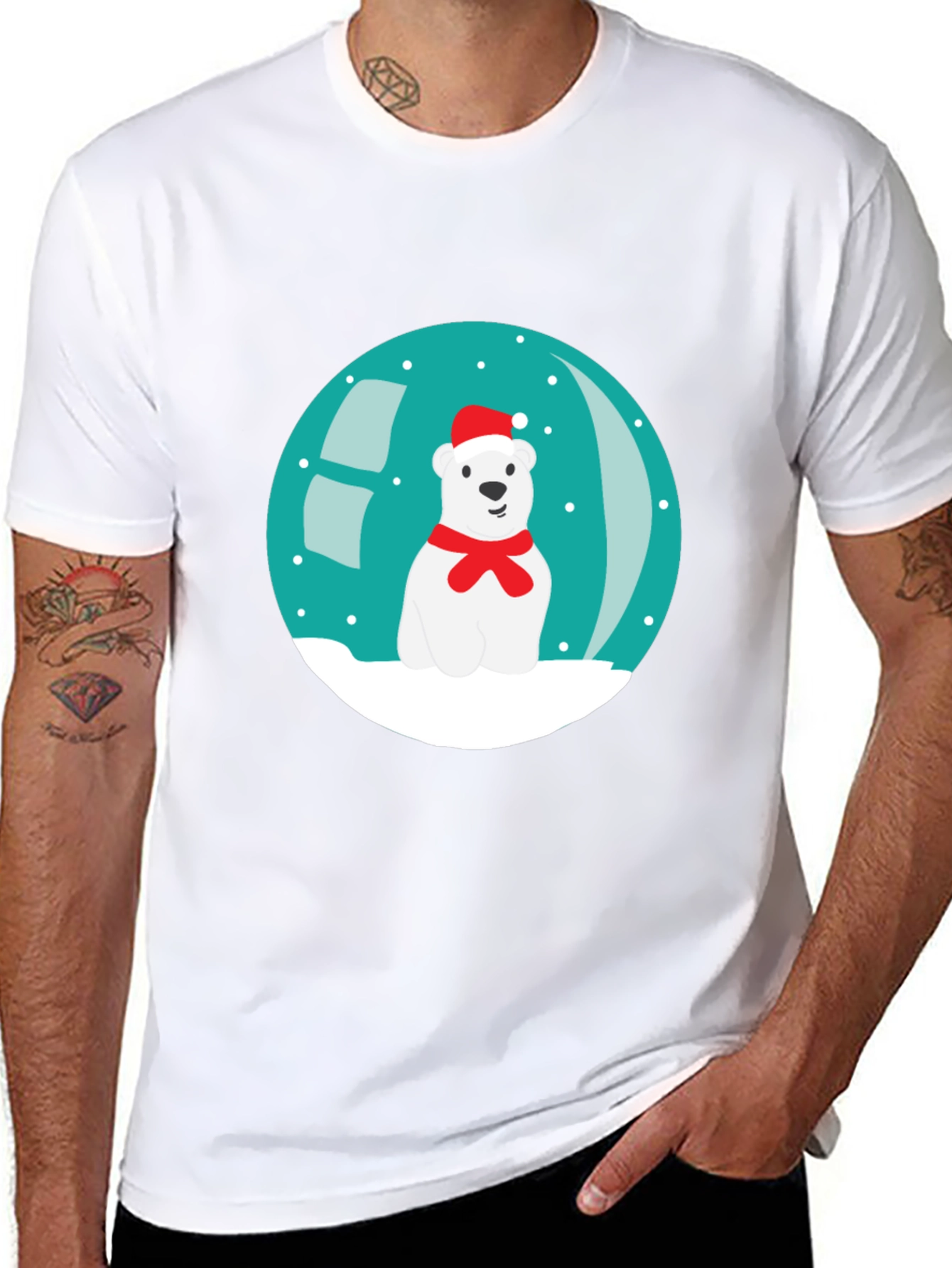 Festive Polar Bear T-Shirt