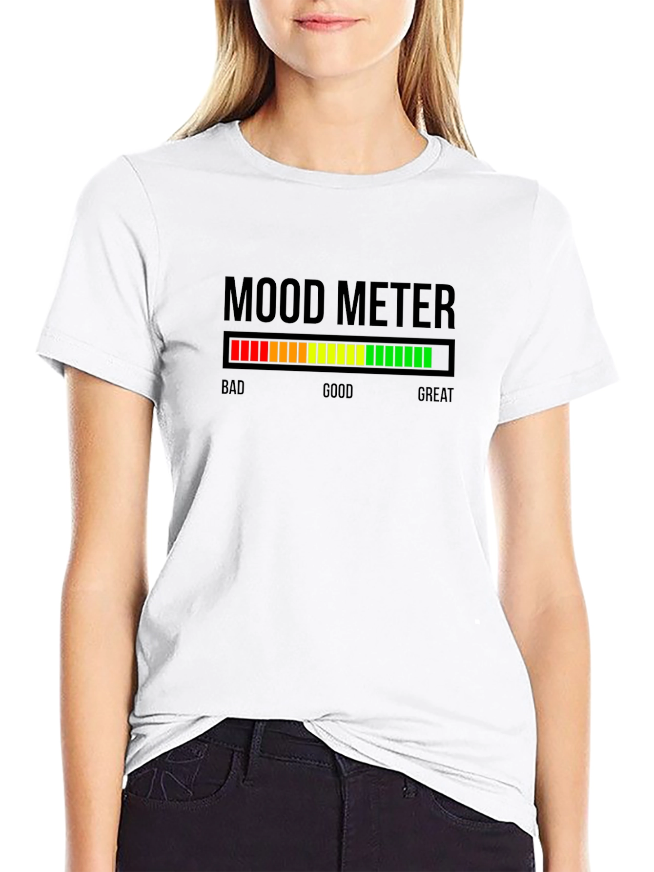 Mood Meter Graphic Tee - Black Novelty Shirt