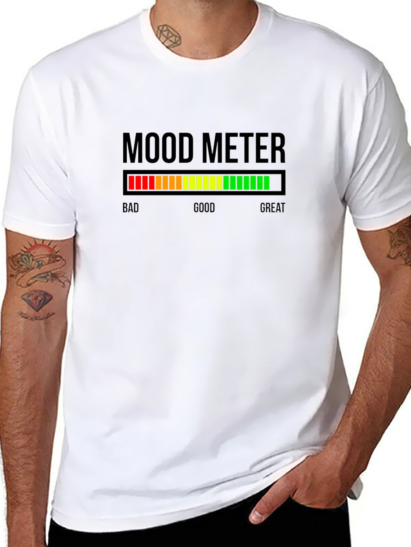 Mood Meter Graphic Tee - Black Novelty Shirt