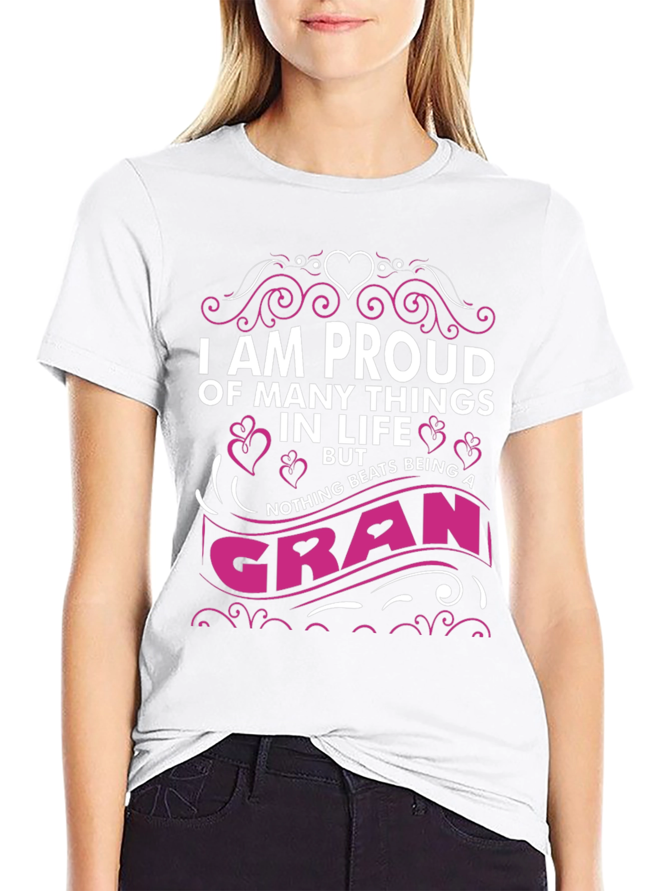 Proud Gran T-Shirt - Black Graphic Tee