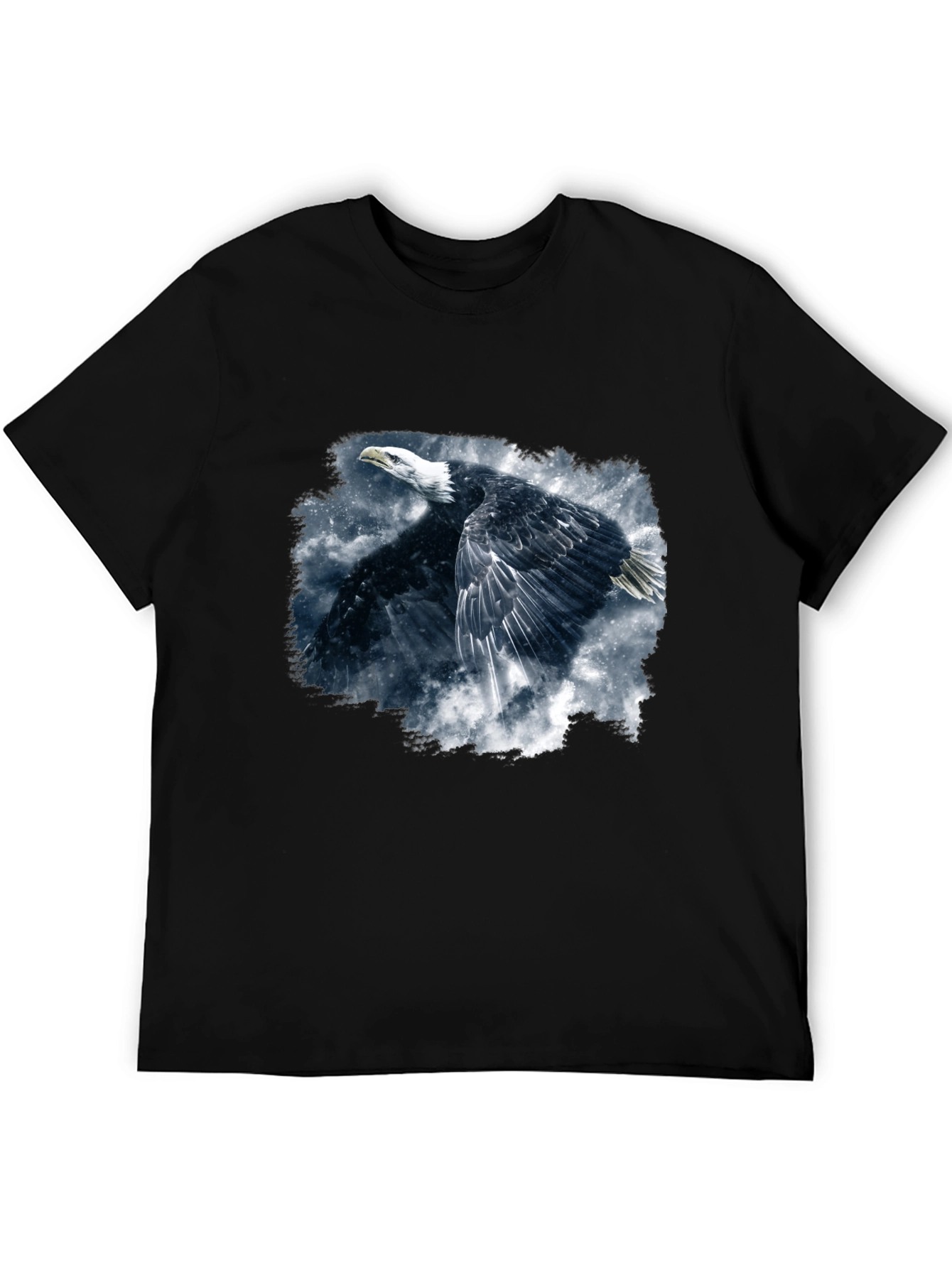 Eagle Graphic Print Black T-Shirt