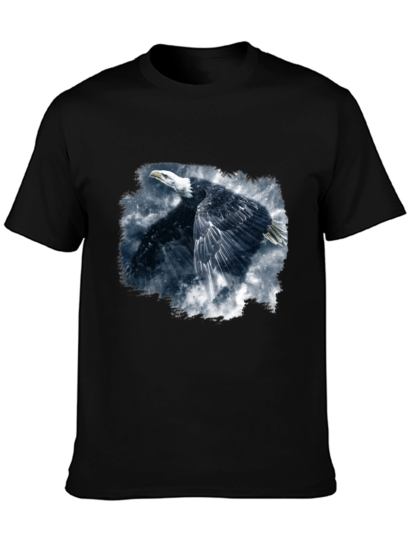 Eagle Graphic Print Black T-Shirt