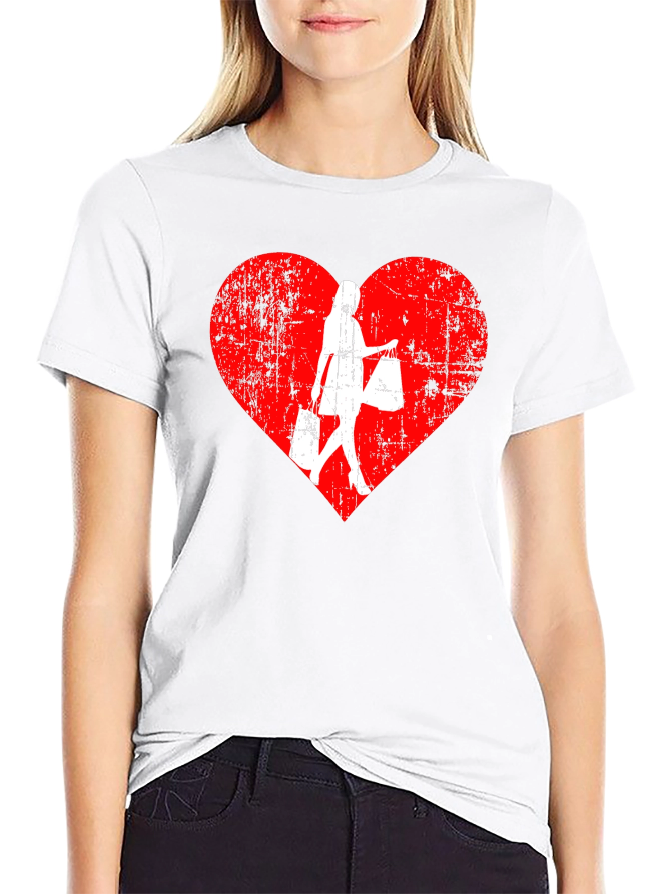 Shopping Lover T-Shirt - Heart Design
