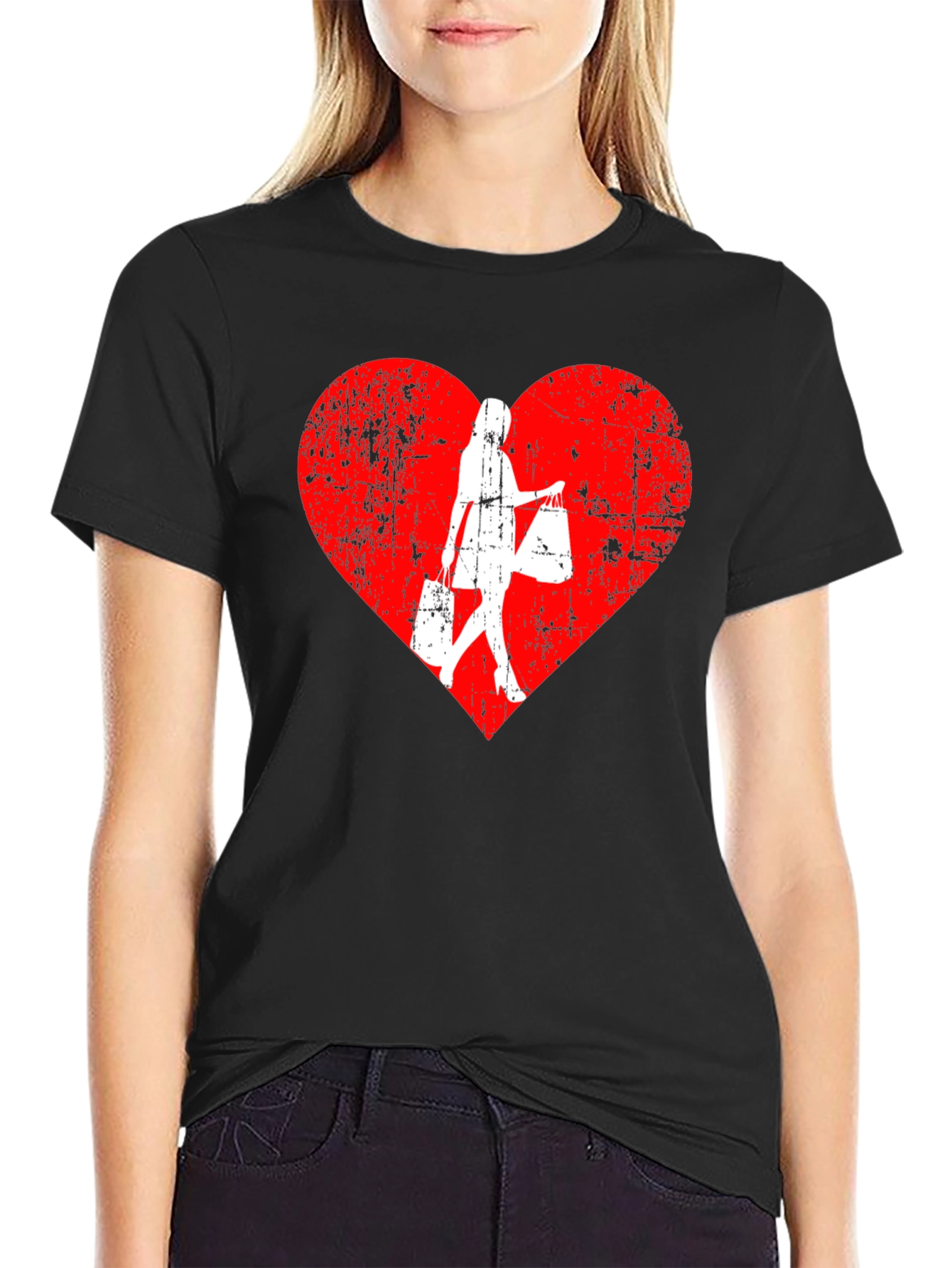 Shopping Lover T-Shirt - Heart Design