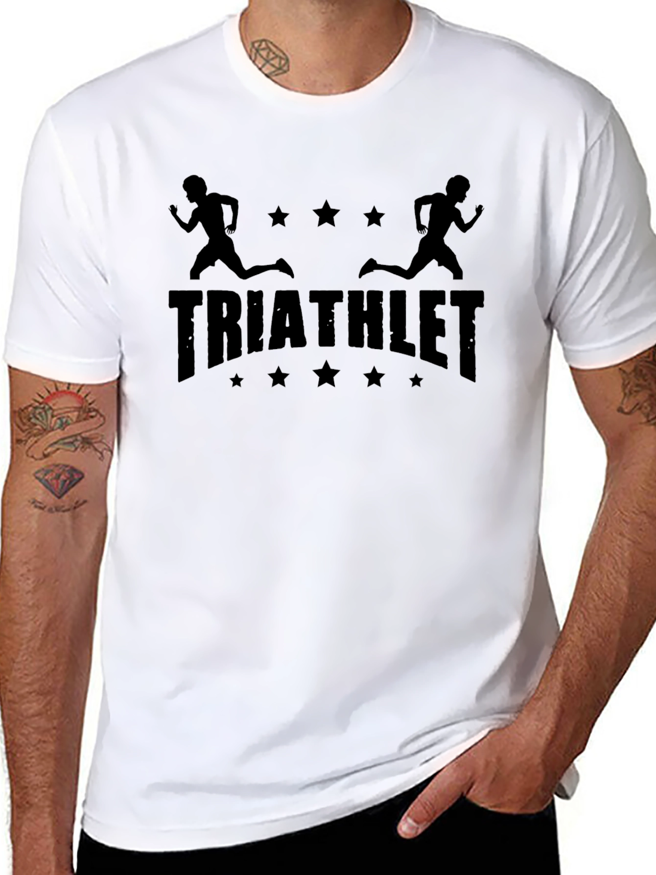 Triathlete Graphic Tee - Black Athletic Shirt