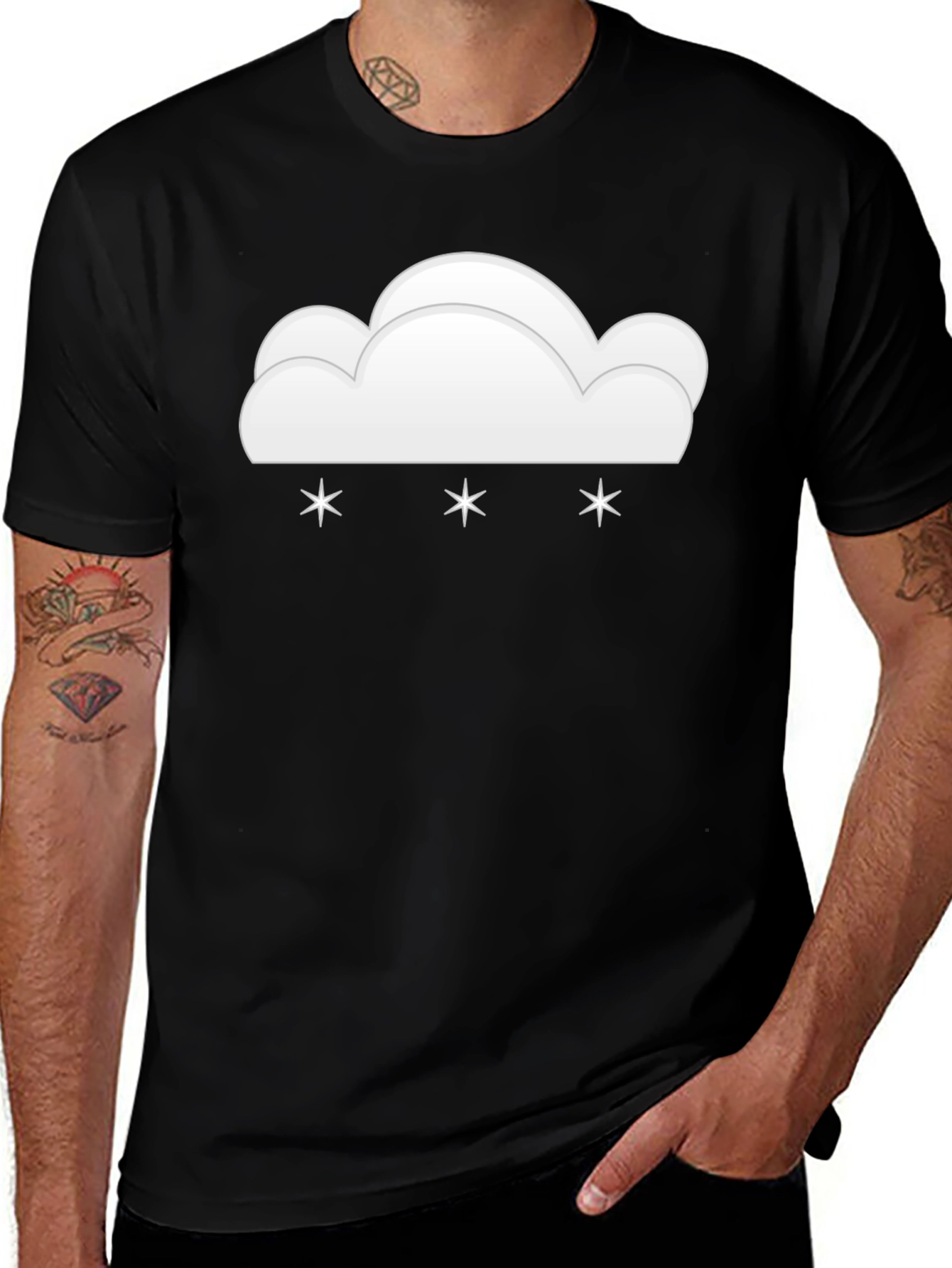 Snowy Cloud Graphic Tee - Weather Whimsy