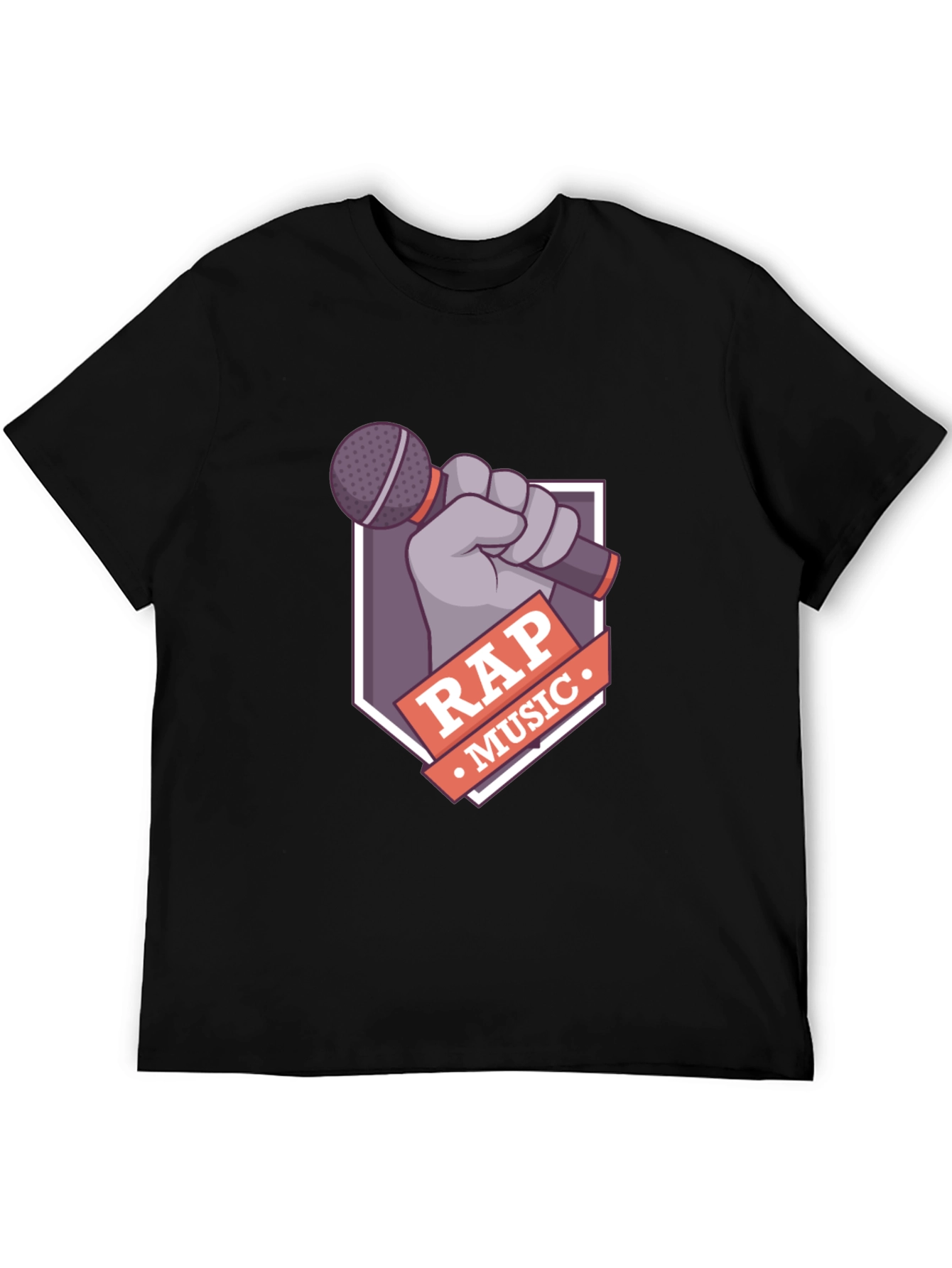 Rap Music Graphic Tee - Microphone Design