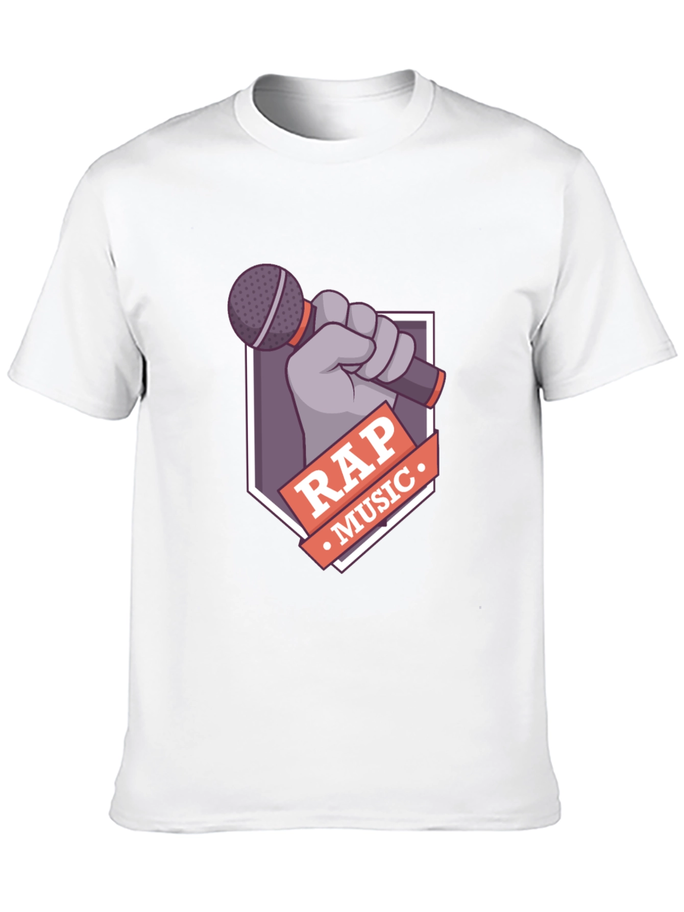 Rap Music Graphic Tee - Microphone Design
