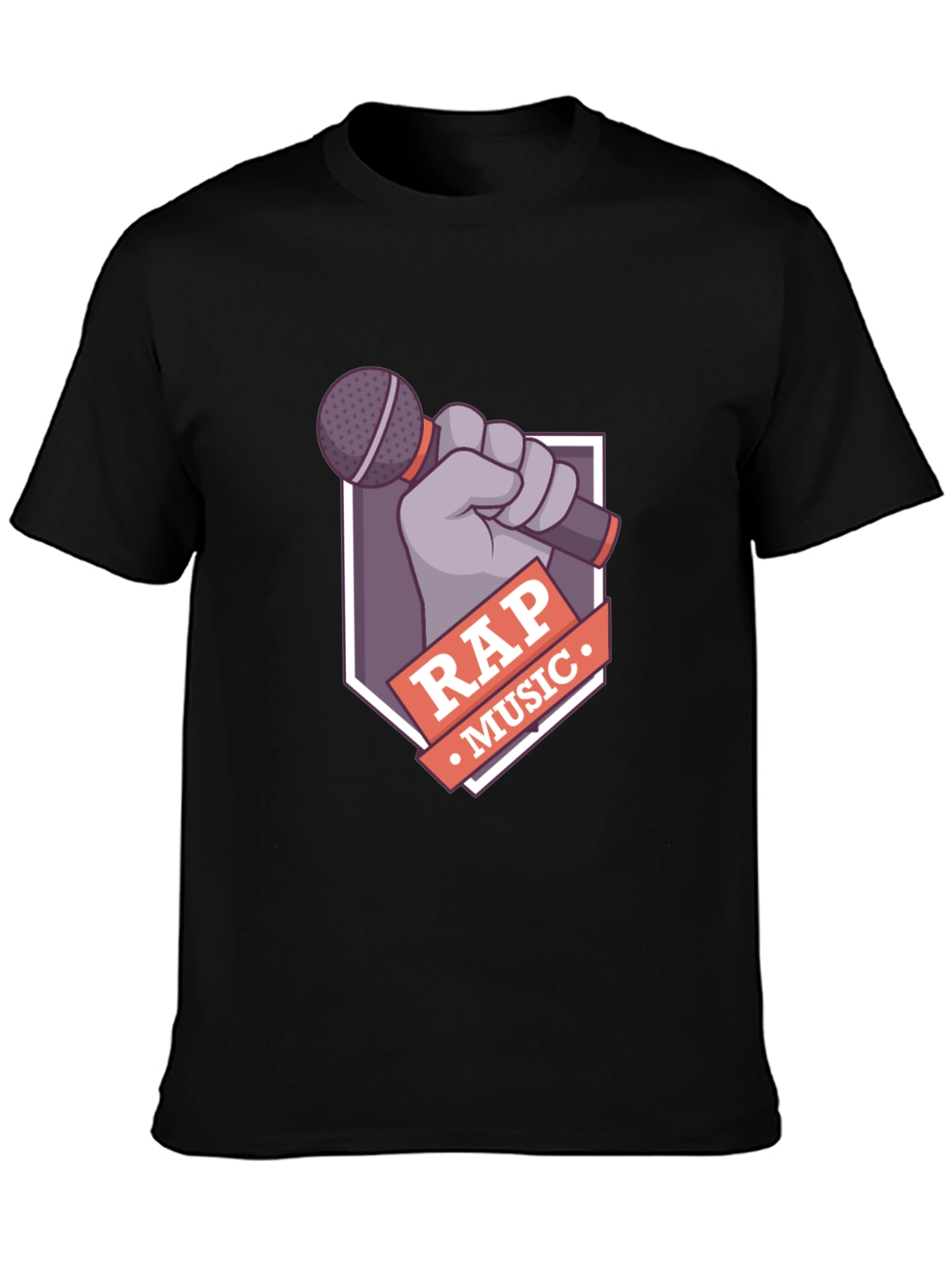 Rap Music Graphic Tee - Microphone Design
