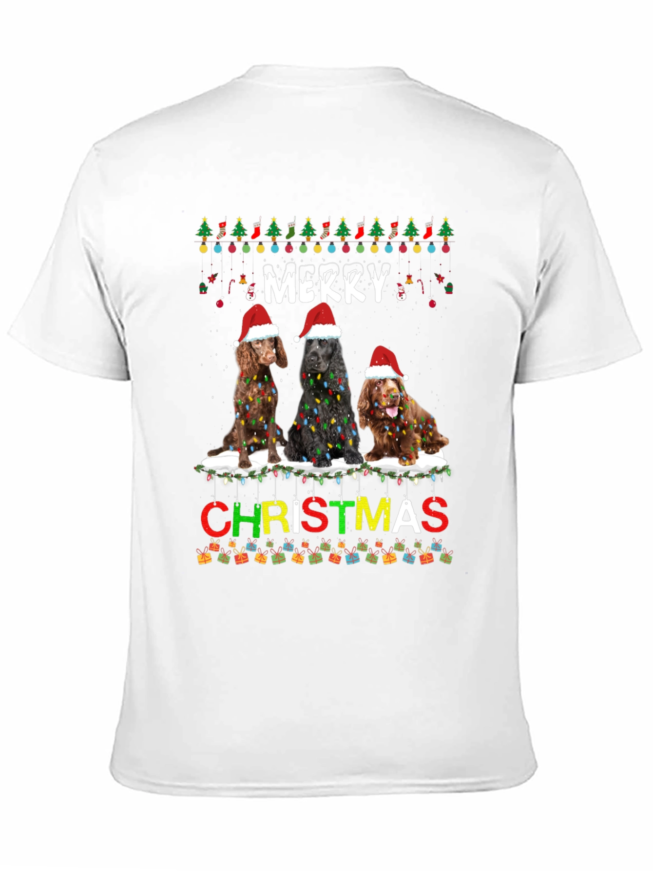Merry Christmas Dogs Graphic T-Shirt