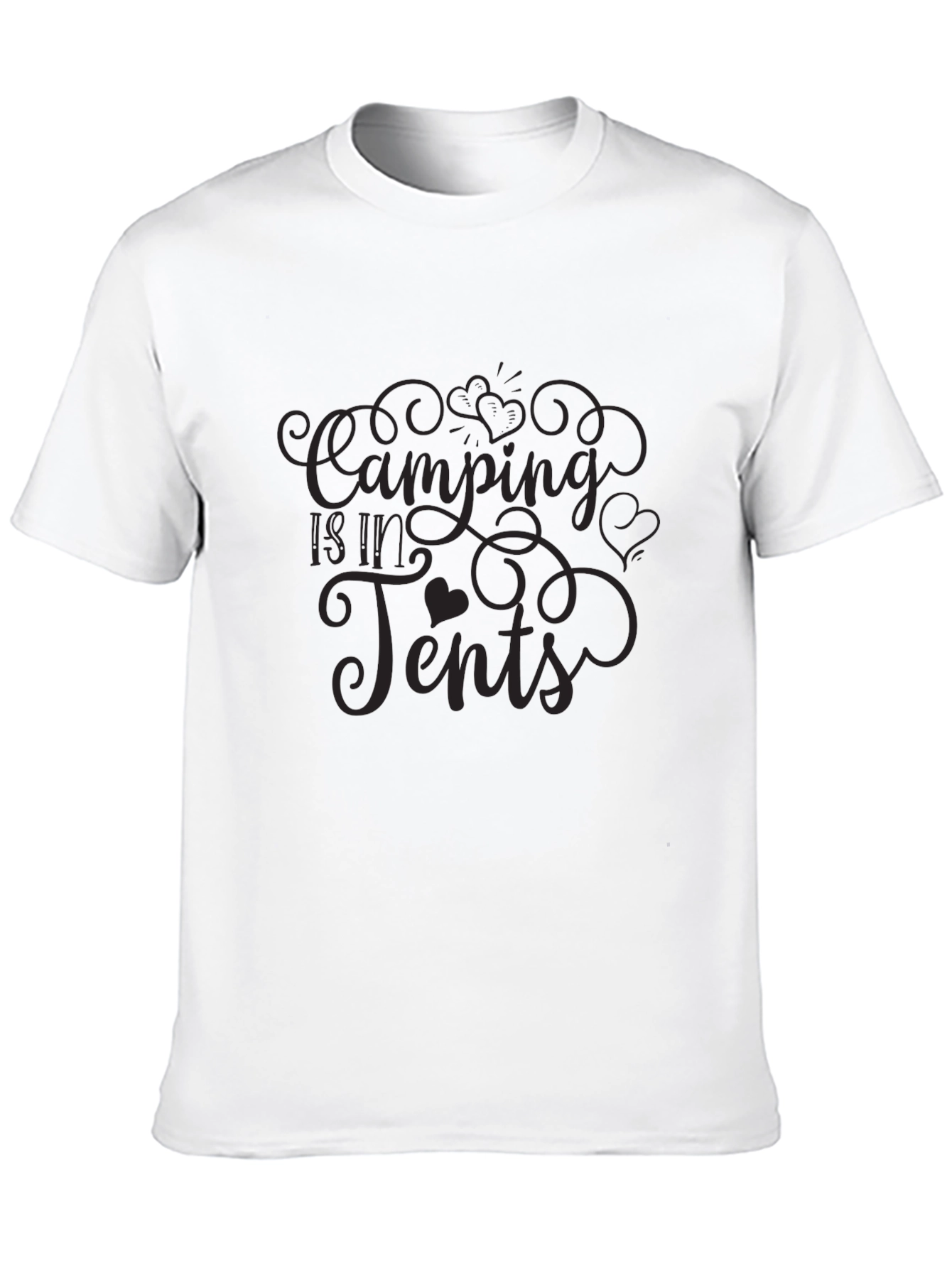 Camping is in Tents Graphic Tee - Black
