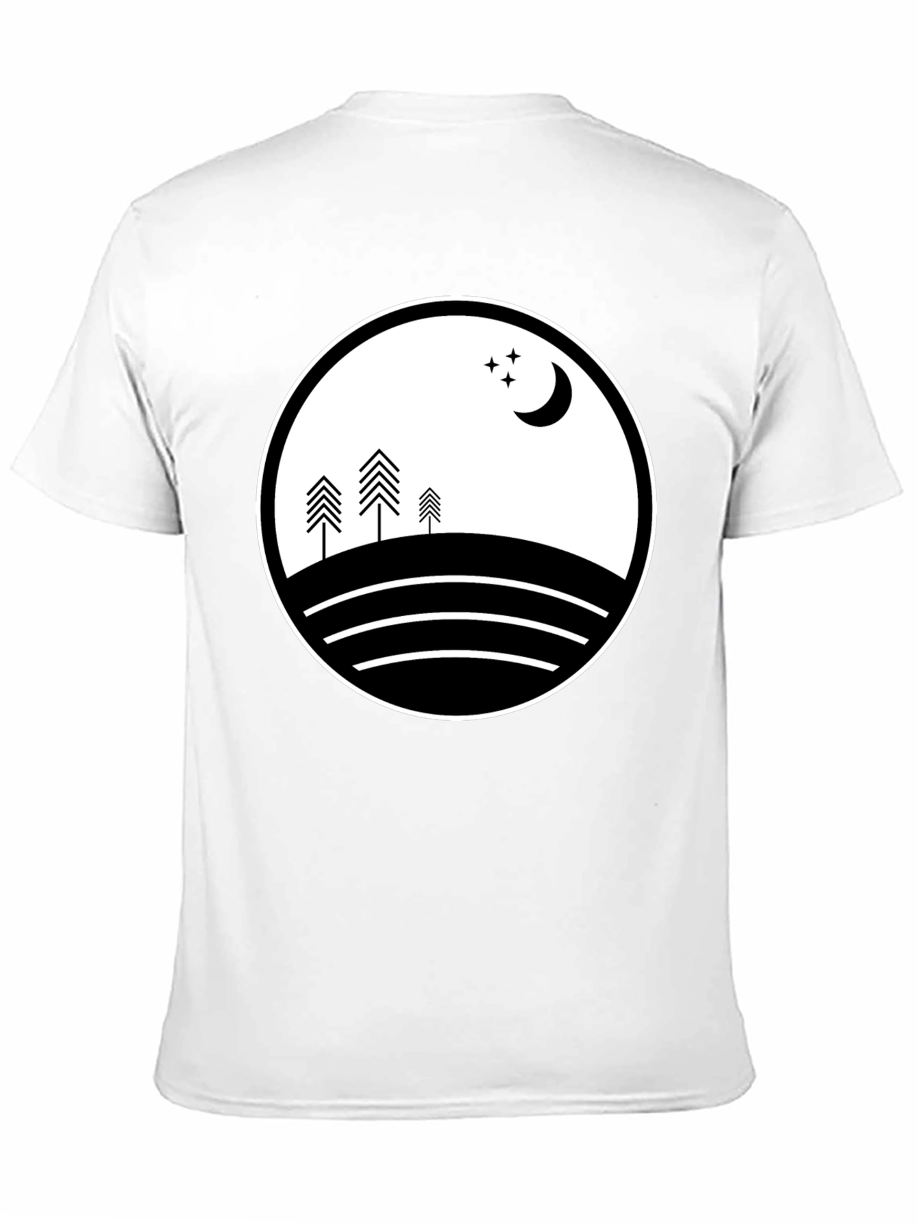Nature Scene Black Graphic Tee