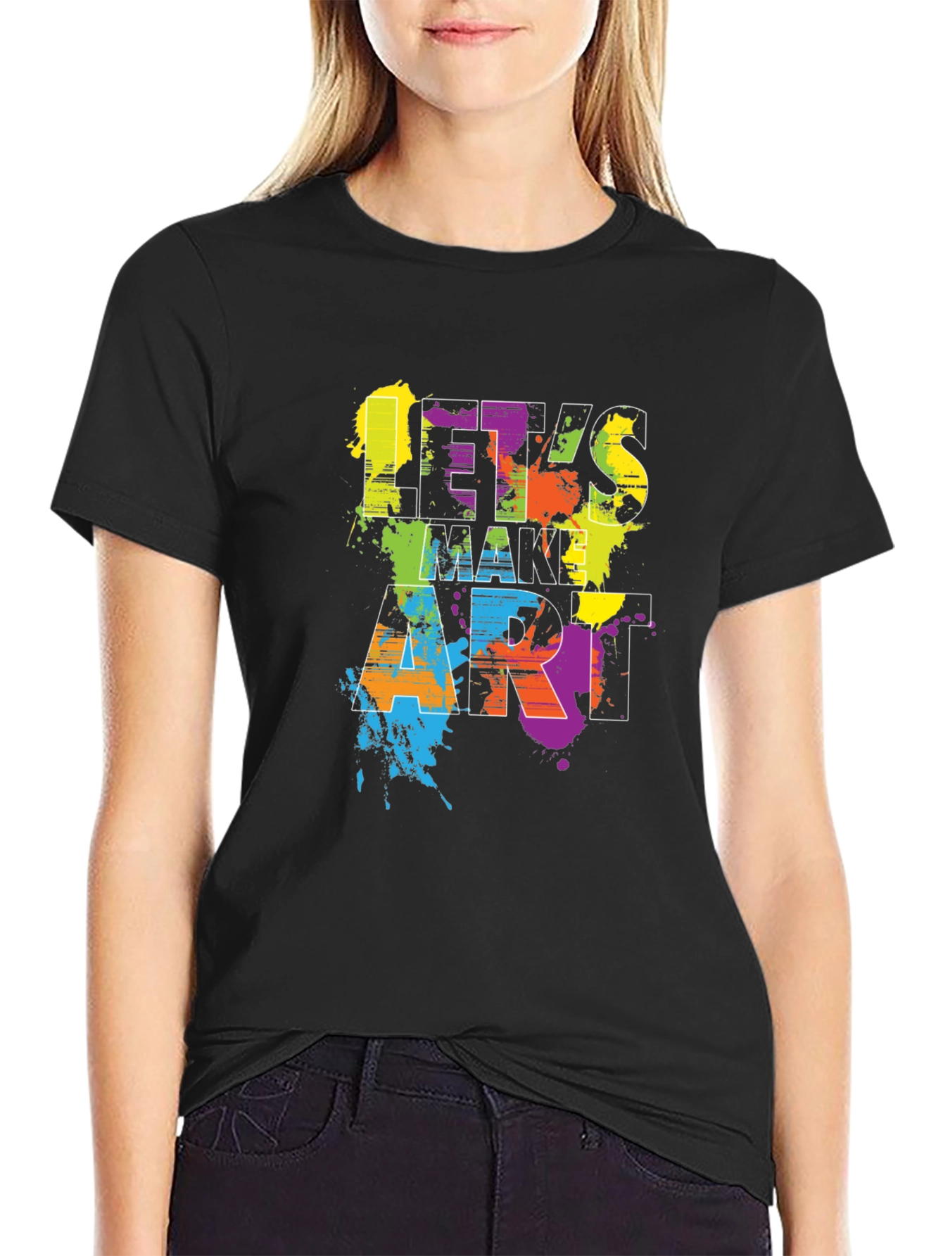 Lets Make Art Black T-Shirt