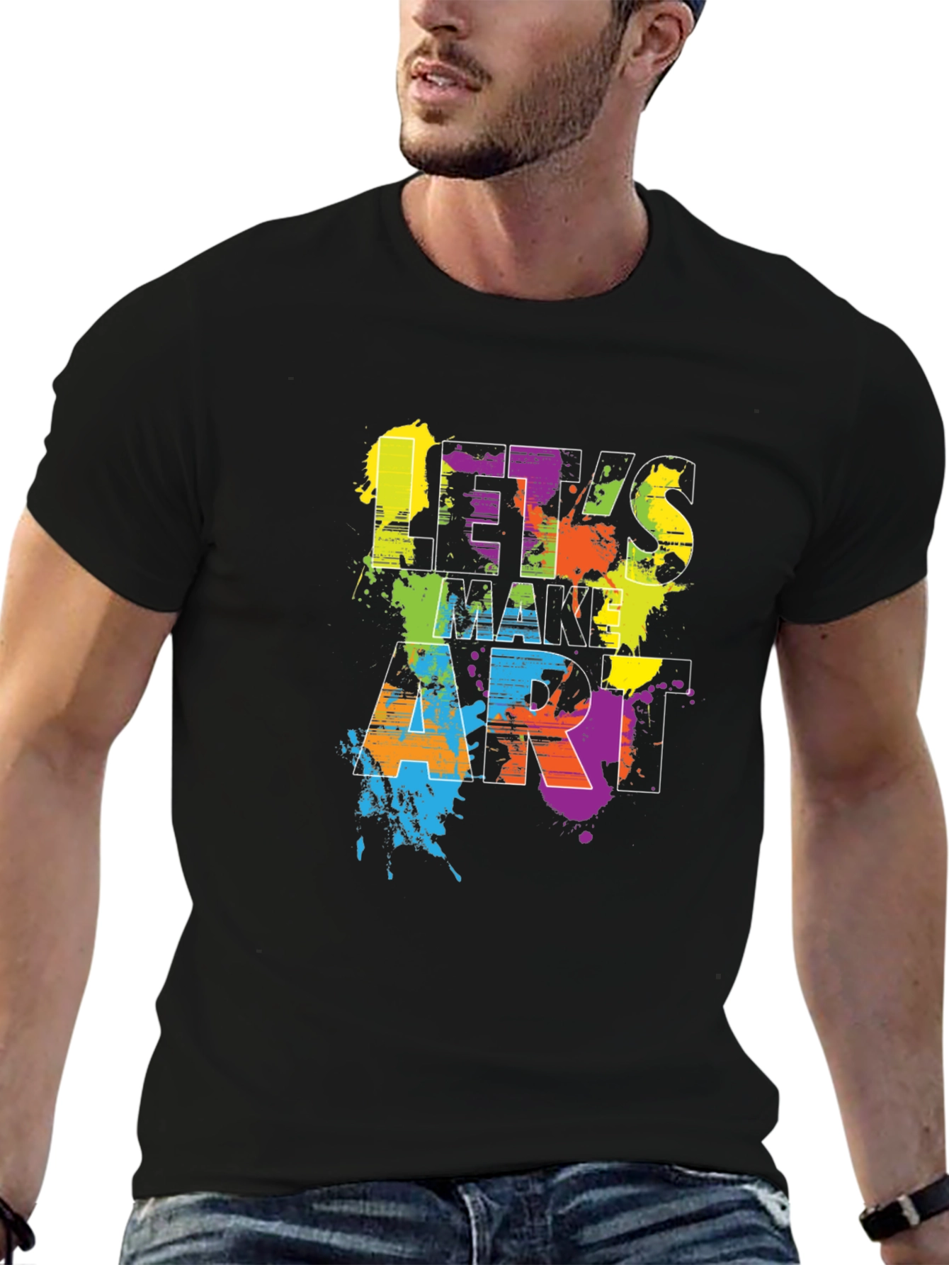 Lets Make Art Black T-Shirt
