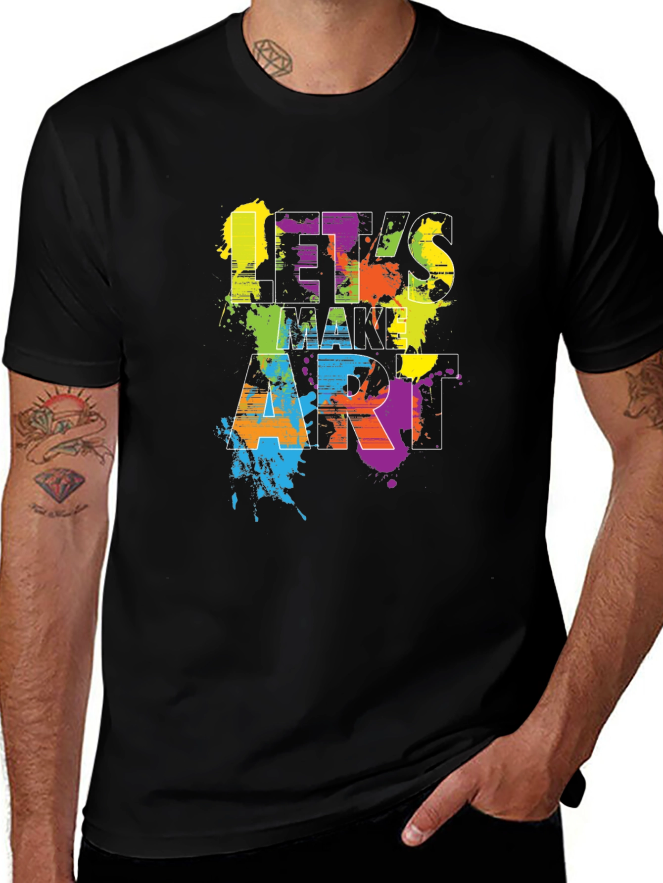 Lets Make Art Black T-Shirt