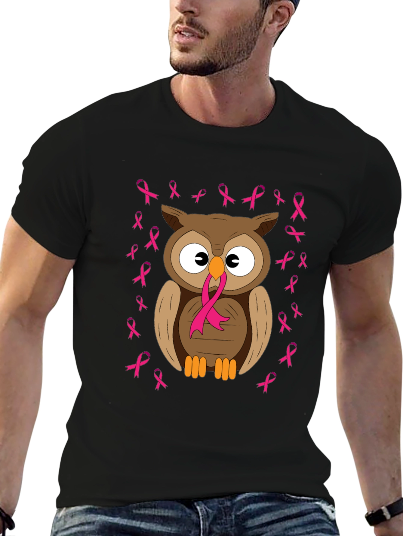 Owl Breast Cancer Awareness T-Shirt
