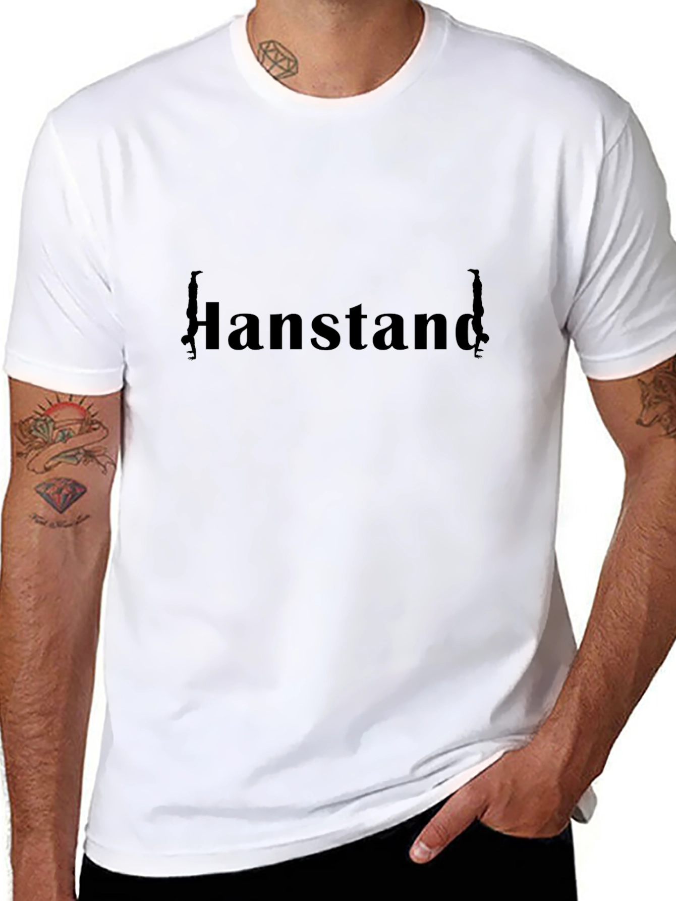 Hanstand Graphic Print Black T-Shirt