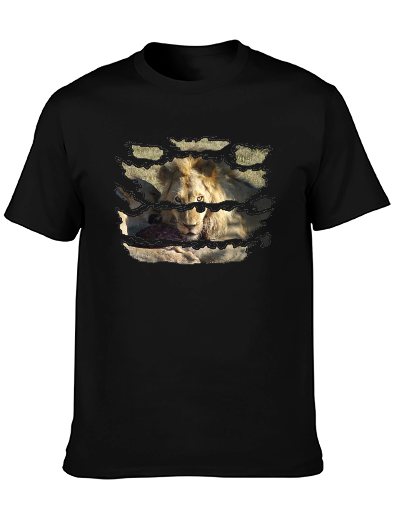 Lion King T-Shirt - Ripped Graphic Tee