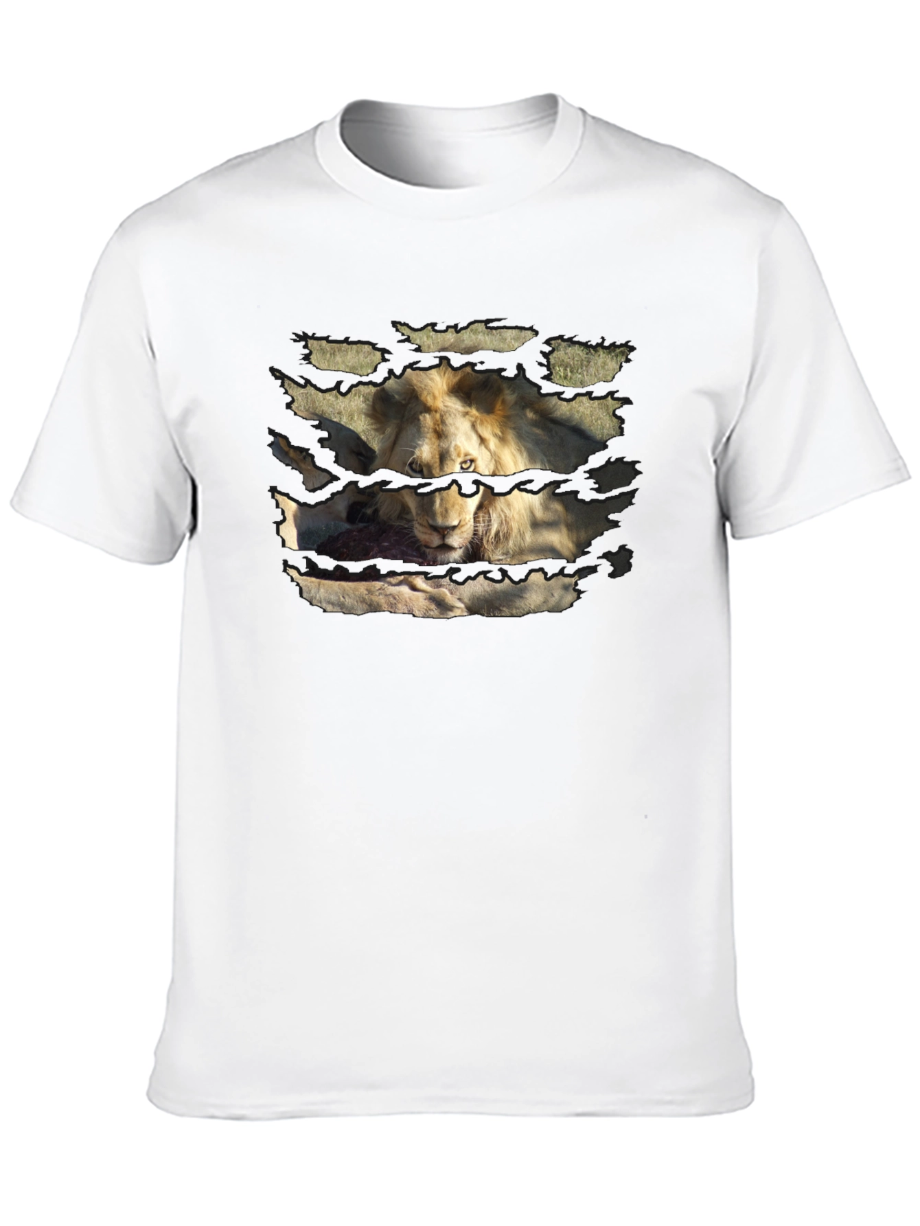 Lion King T-Shirt - Ripped Graphic Tee