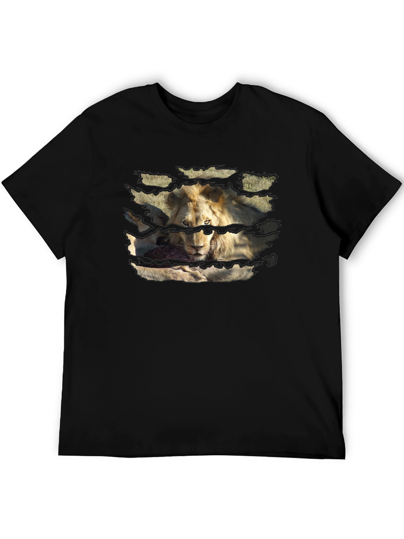 Lion King T-Shirt - Ripped Graphic Tee