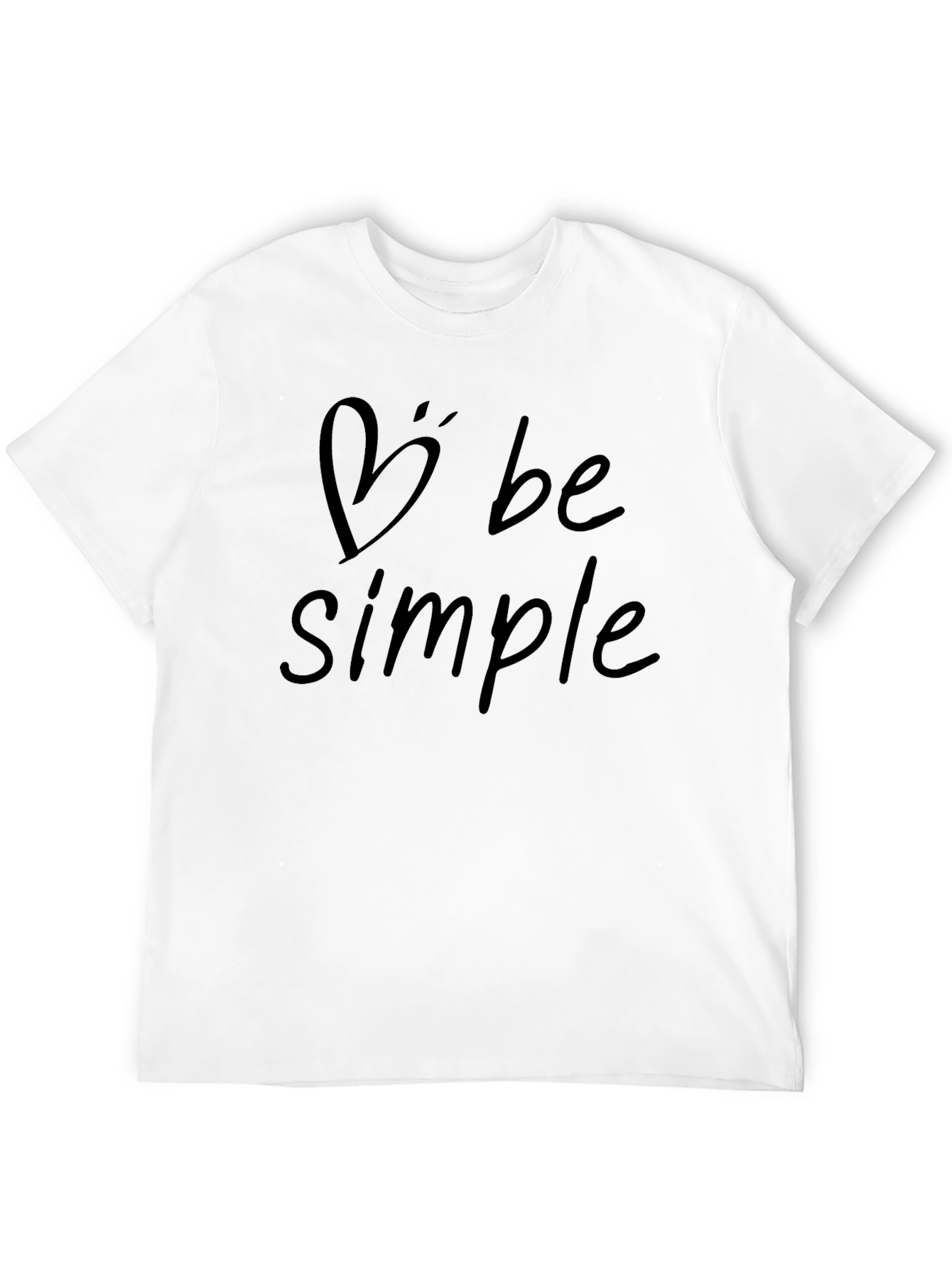 Be Simple Graphic T-Shirt - Casual Black Tee