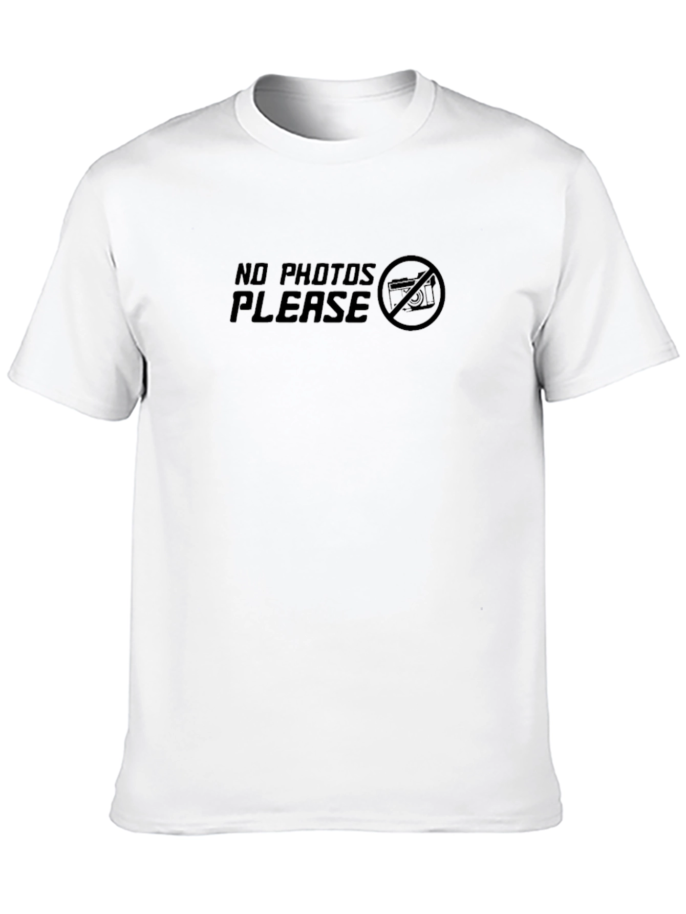 No Photos Please Black Graphic T-Shirt