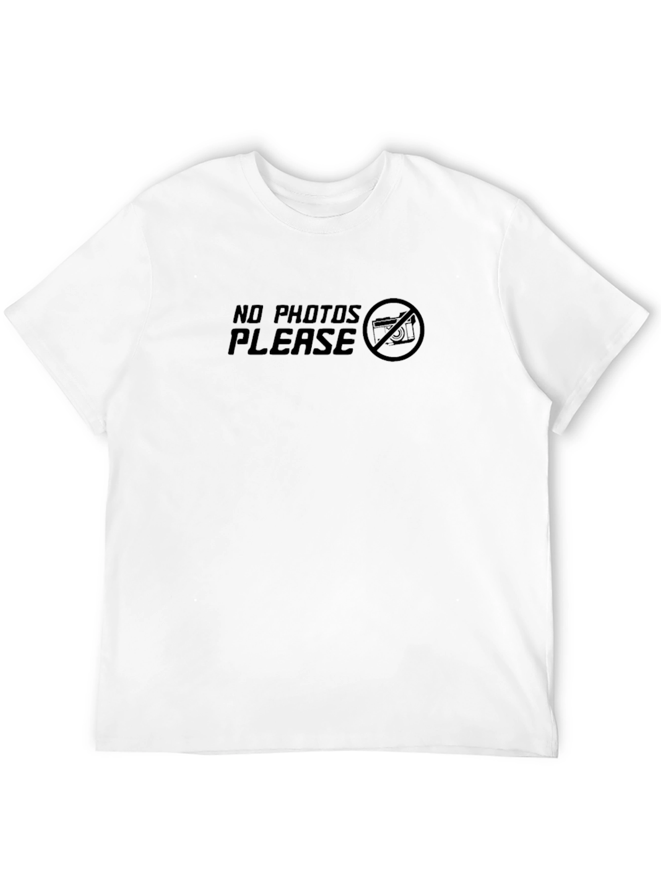 No Photos Please Black Graphic T-Shirt