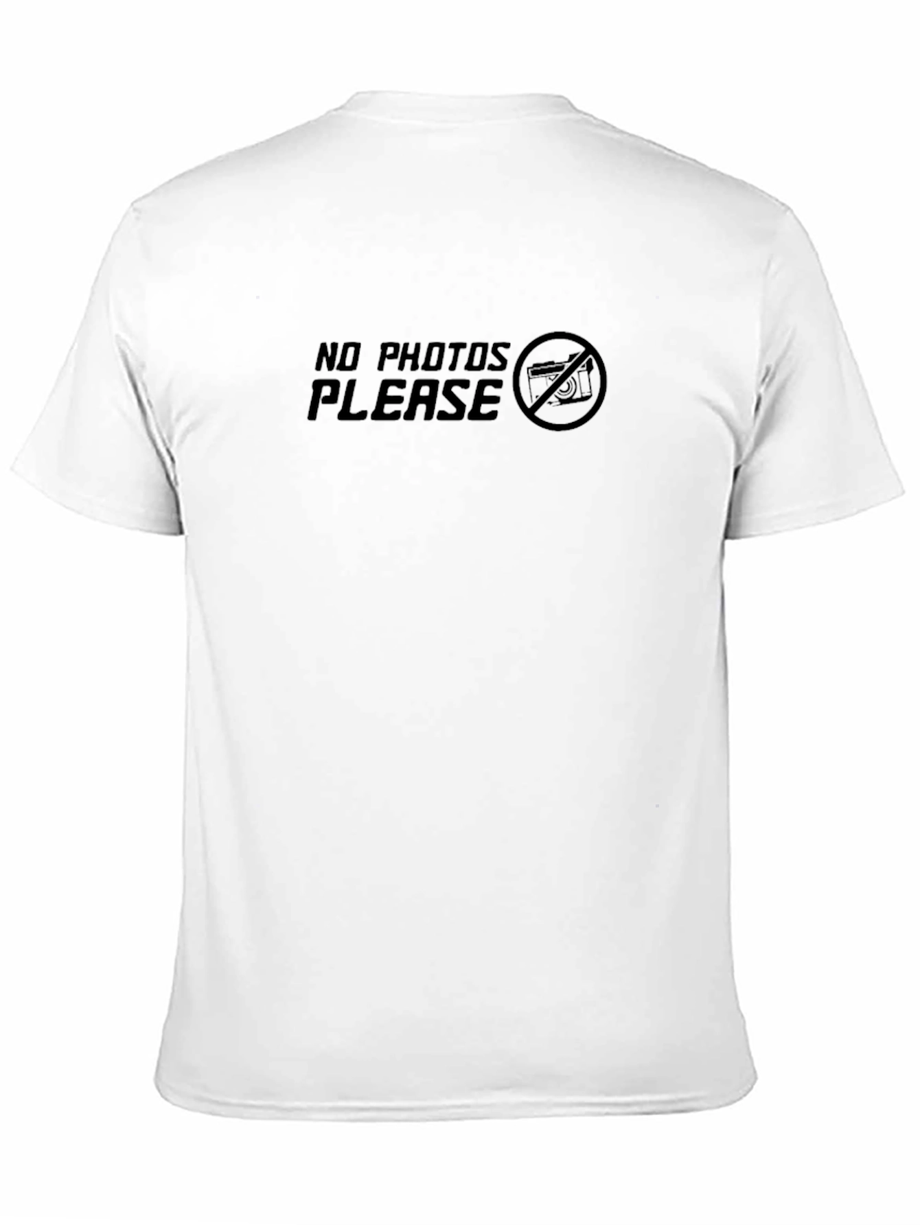 No Photos Please Black Graphic T-Shirt