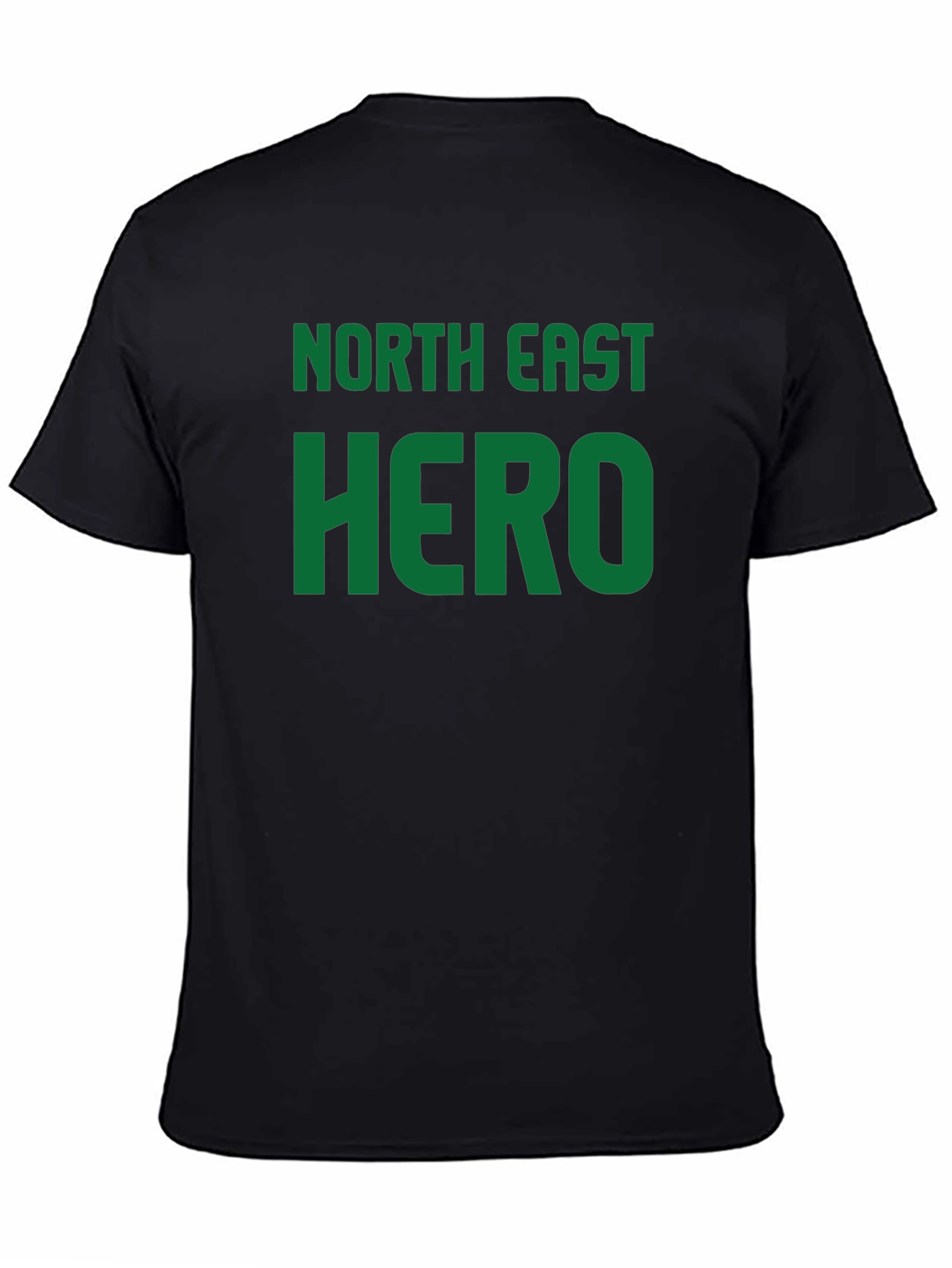 North East Hero Black Cotton T-Shirt