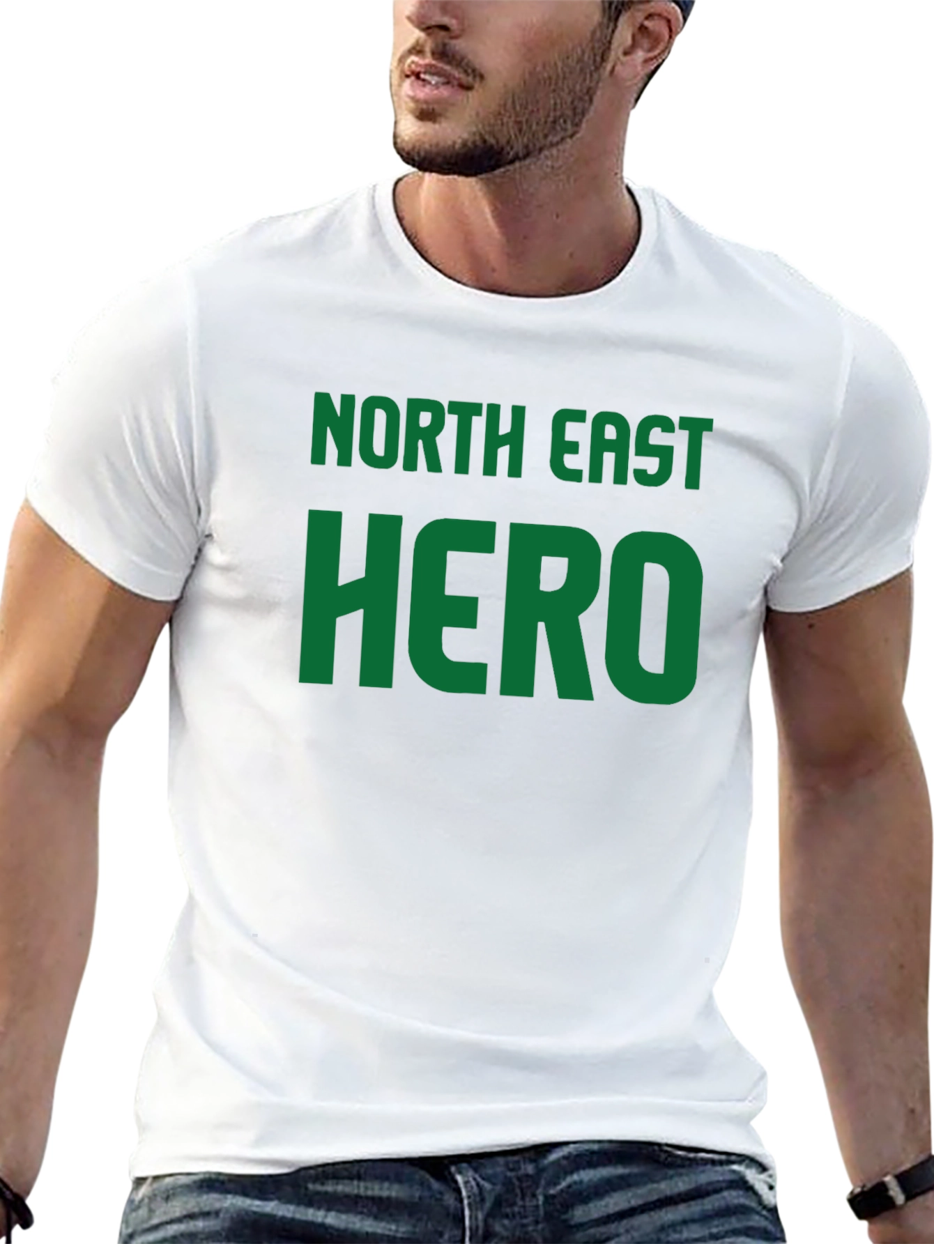 North East Hero Black Cotton T-Shirt