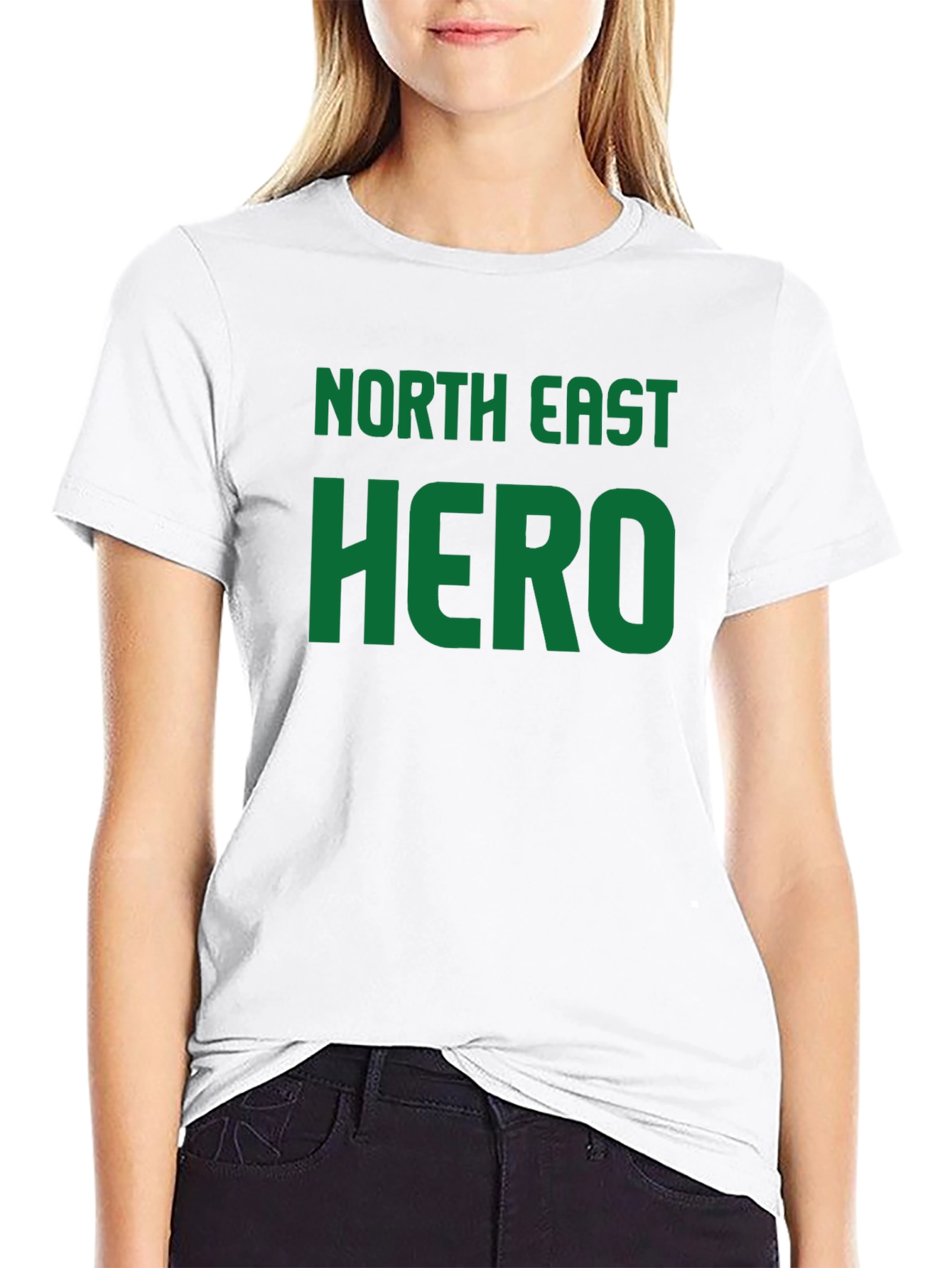 North East Hero Black Cotton T-Shirt