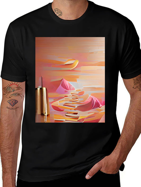 Abstract Art Black T-Shirt - Modern Graphic Tee