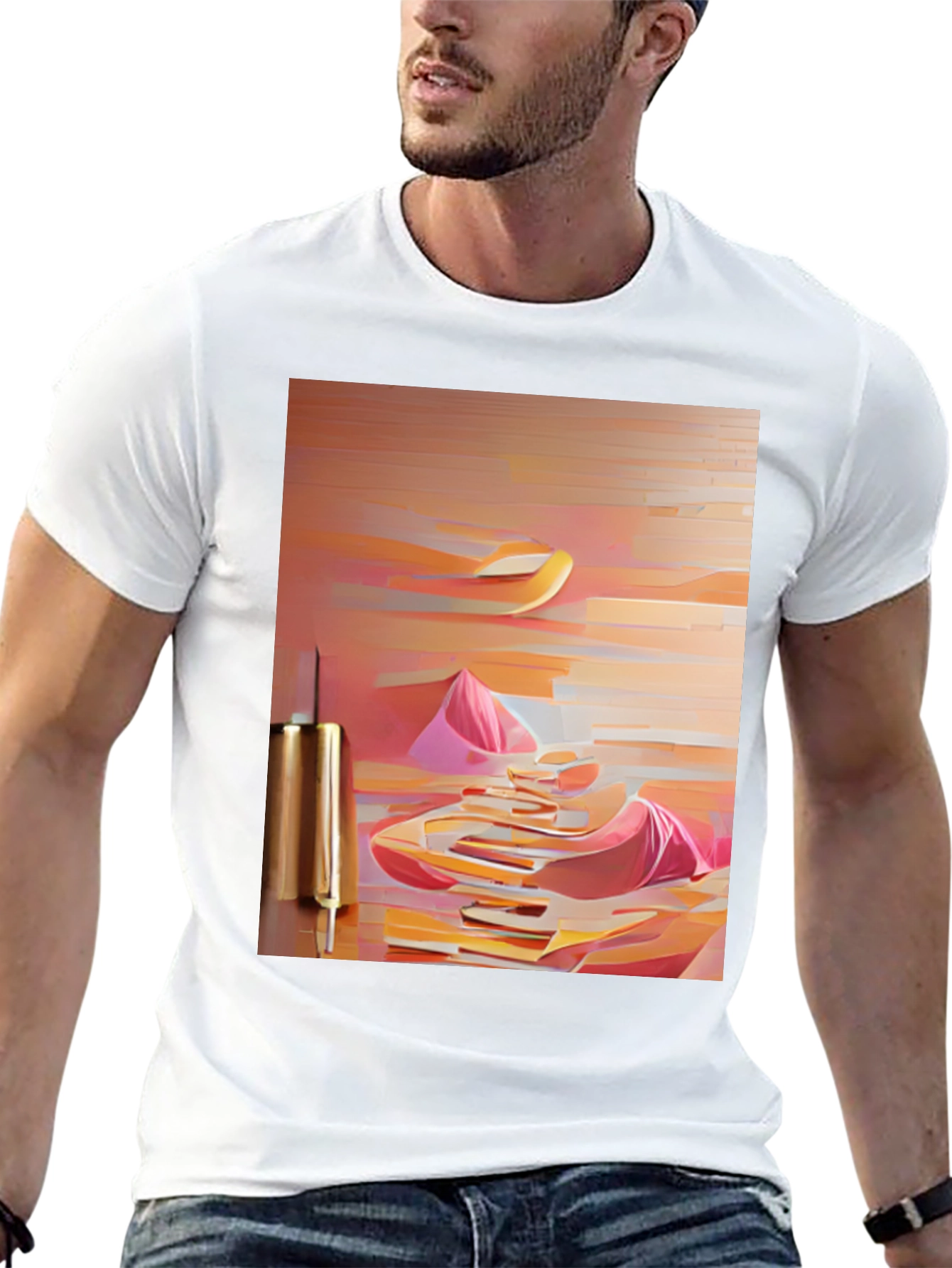 Abstract Art Black T-Shirt - Modern Graphic Tee