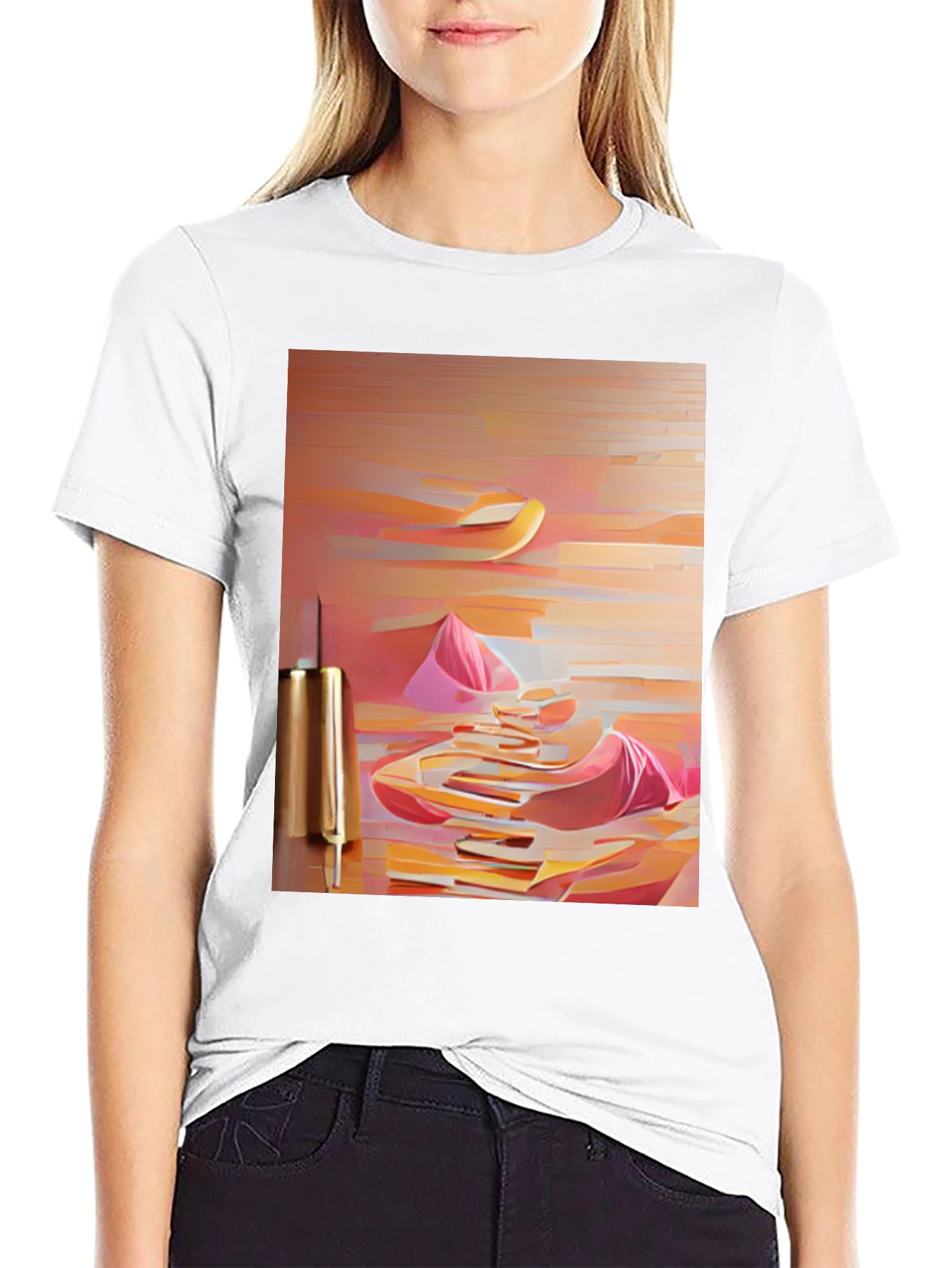Abstract Art Black T-Shirt - Modern Graphic Tee