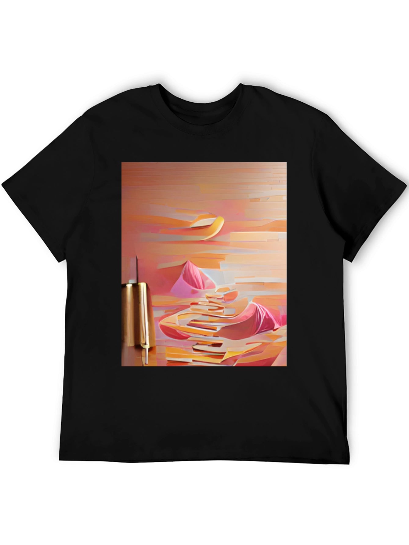 Abstract Art Black T-Shirt - Modern Graphic Tee