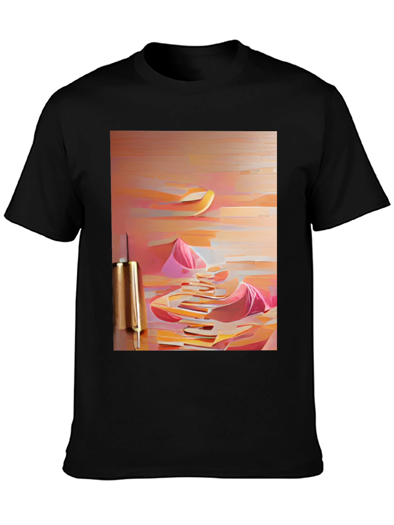 Abstract Art Black T-Shirt - Modern Graphic Tee