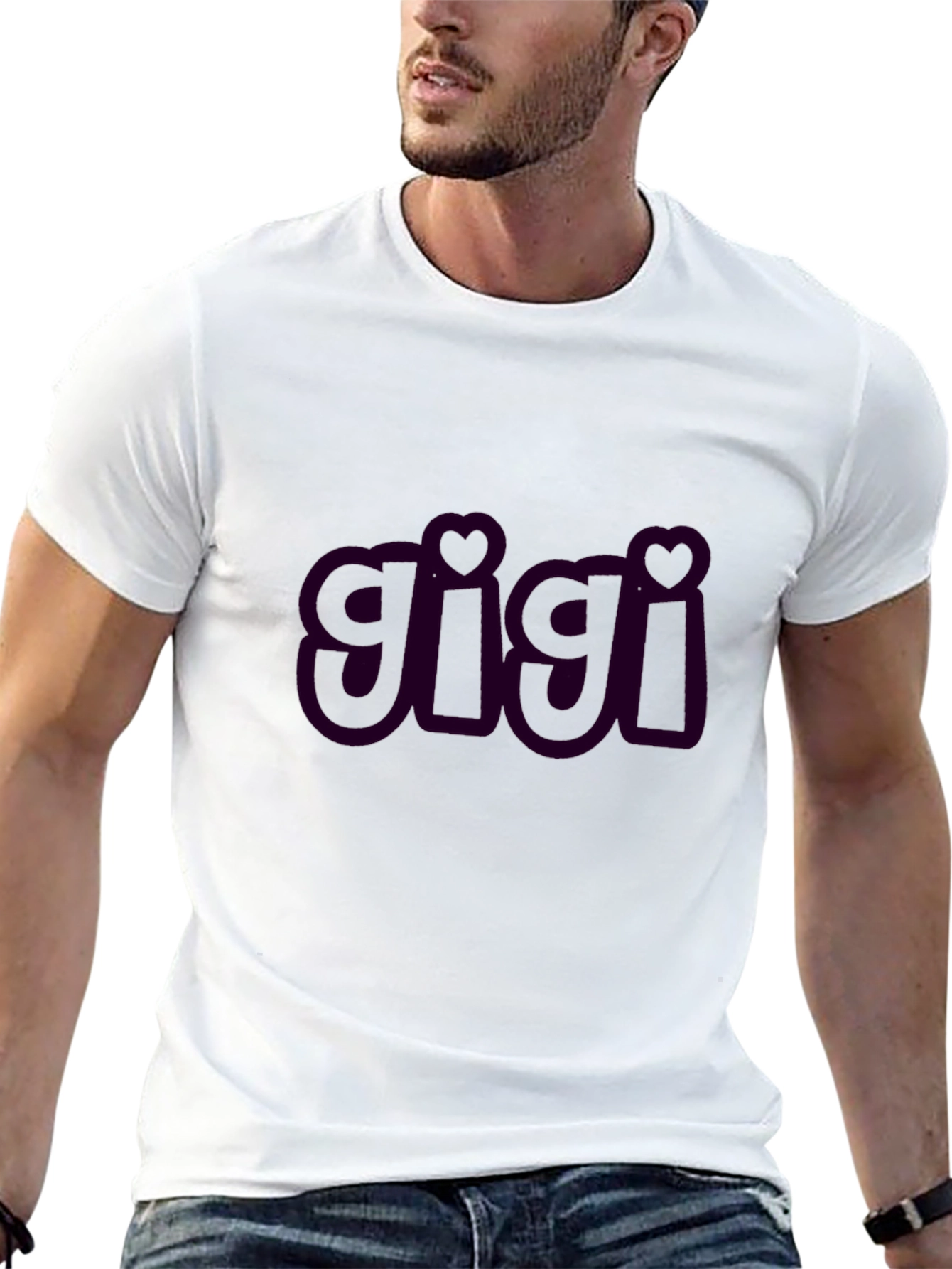 Gigi Heart Tee - Black Cotton Comfort
