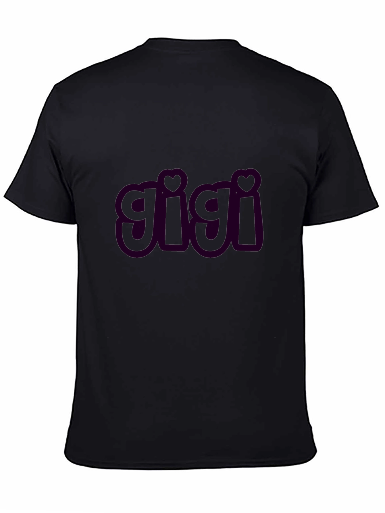 Gigi Heart Tee - Black Cotton Comfort