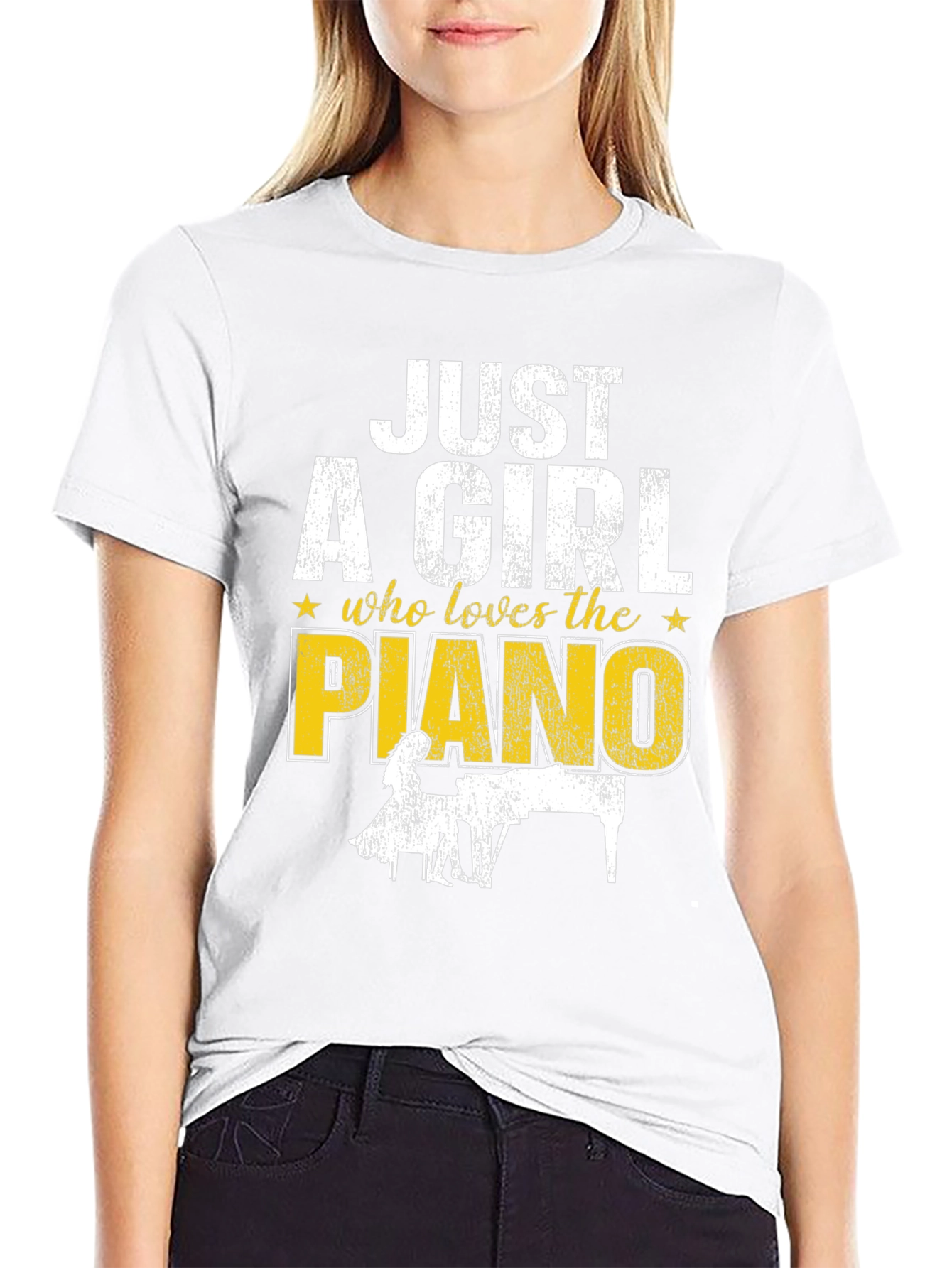Just A Girl Who Loves The Piano T-Shirt