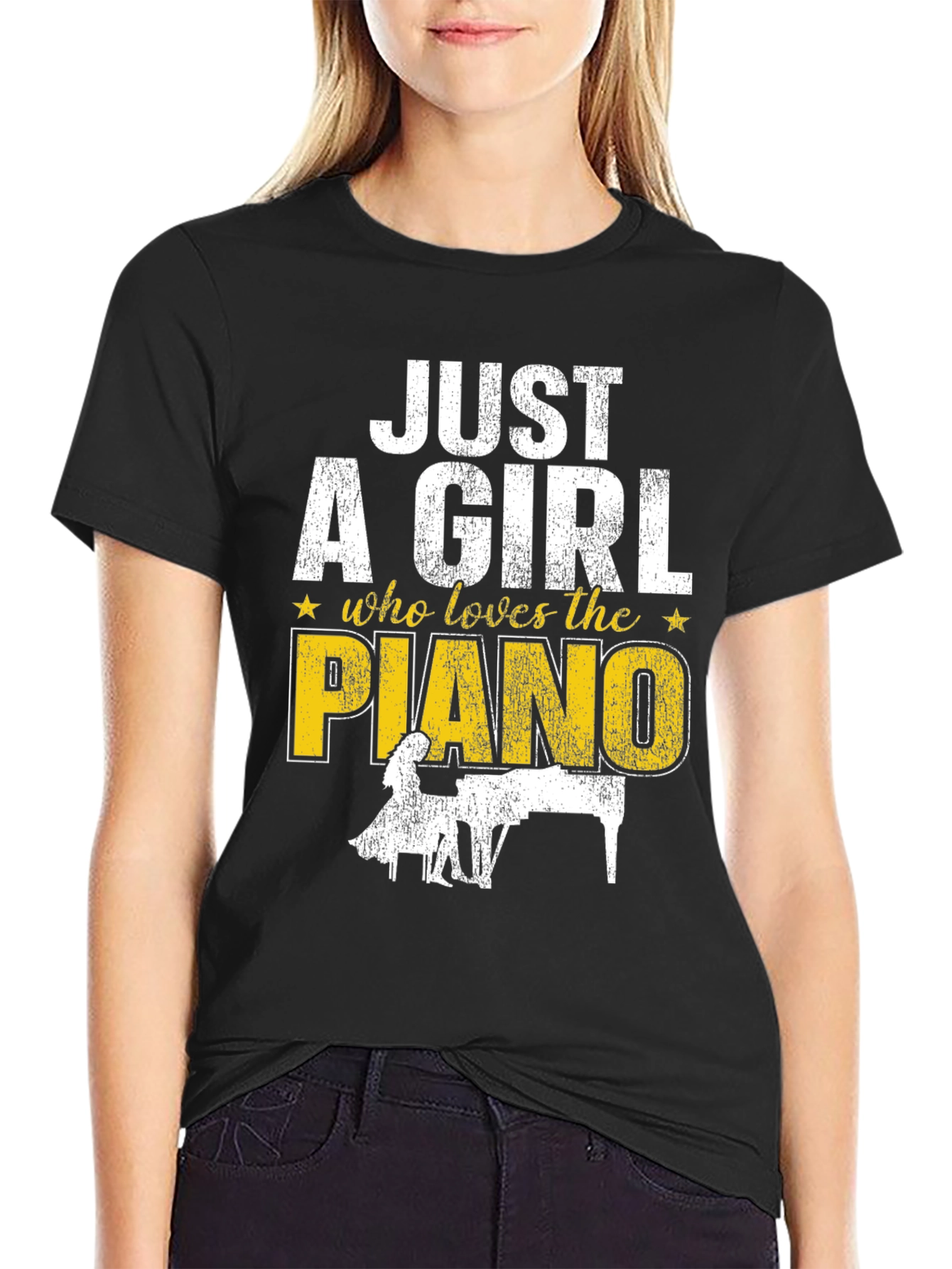 Just A Girl Who Loves The Piano T-Shirt