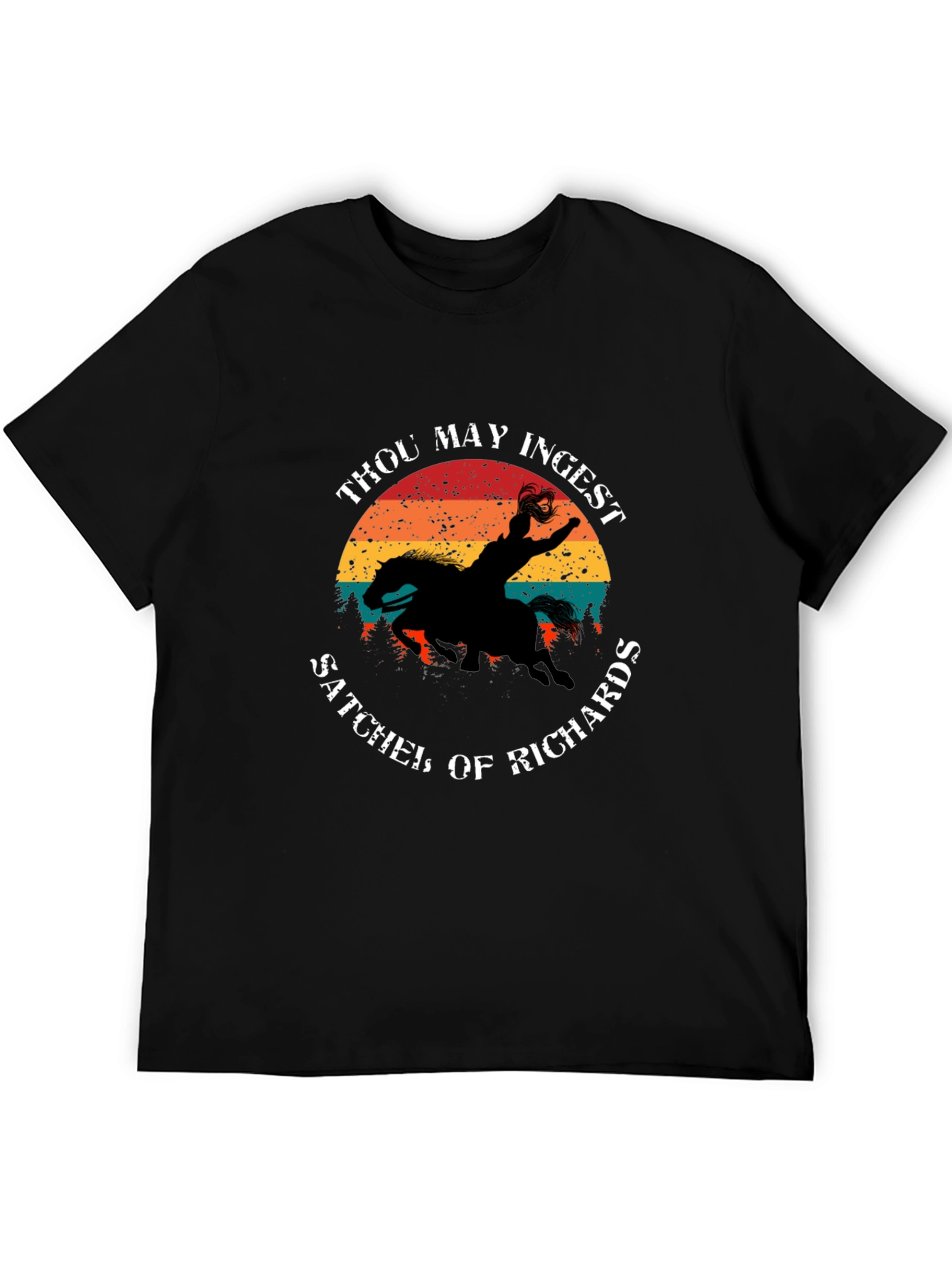 Thou May Ingest Satchel of Richards Black T-Shirt