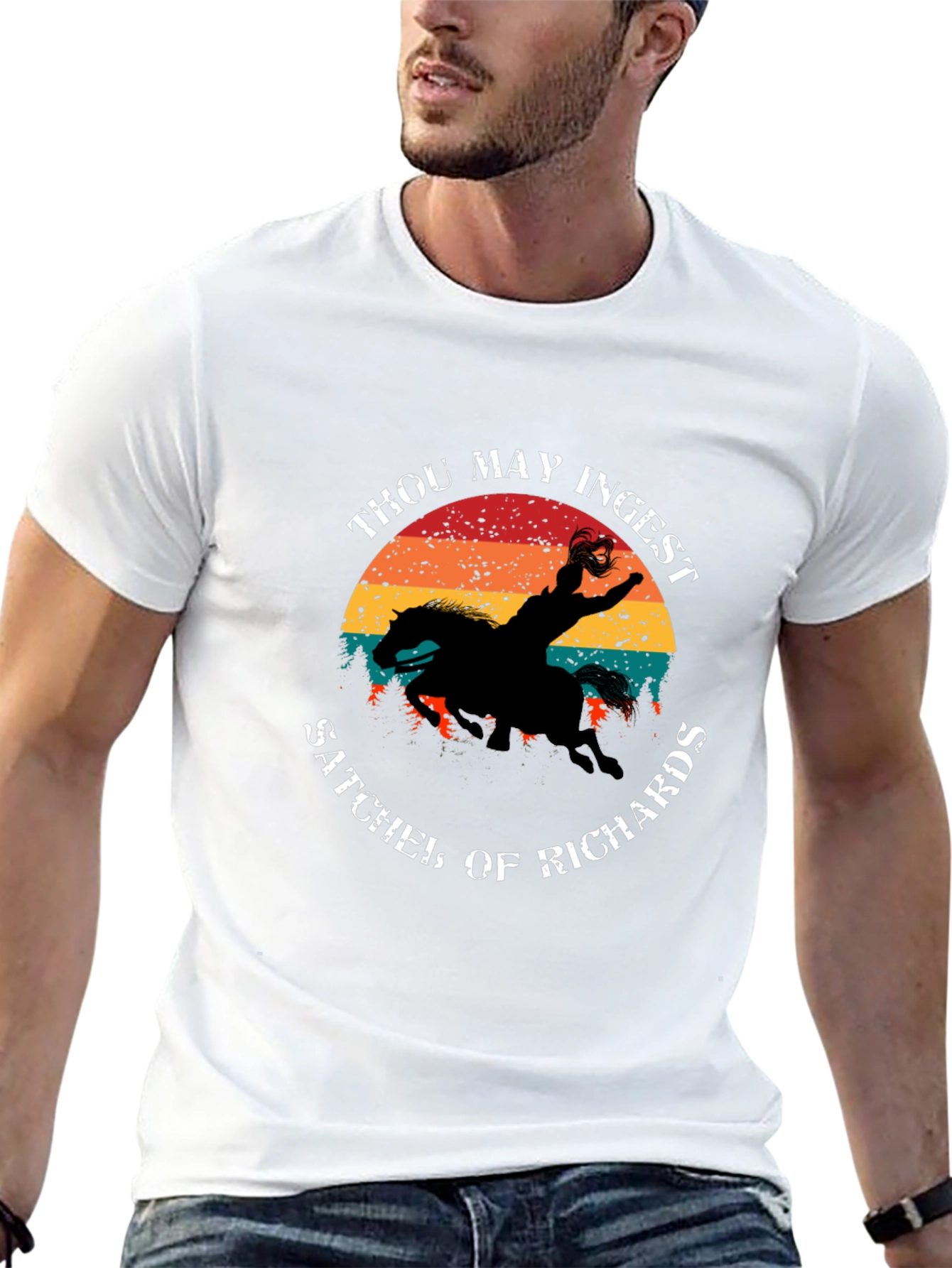 Thou May Ingest Satchel of Richards Black T-Shirt