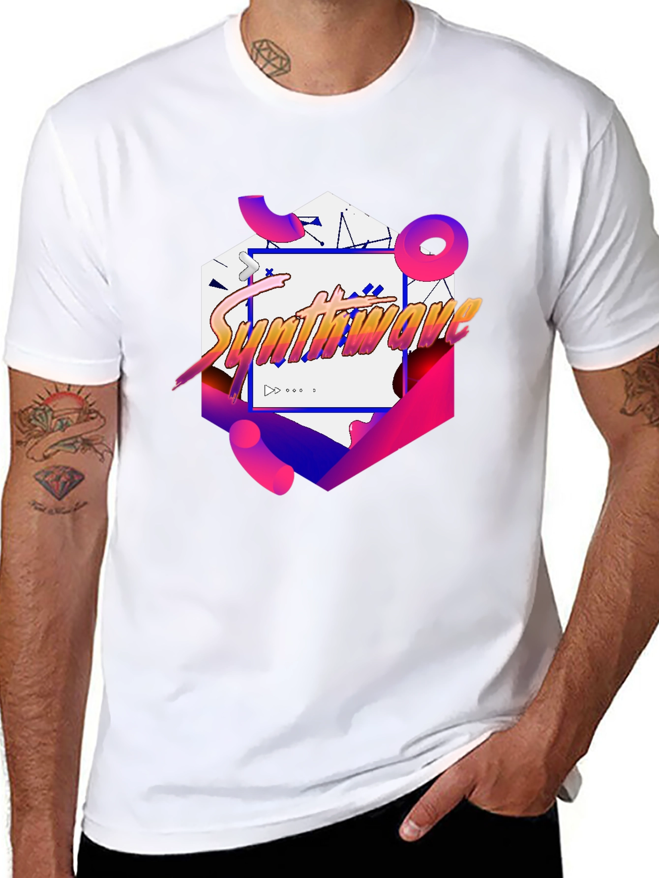 Synthwave Graphic Tee - Retro 80s Style