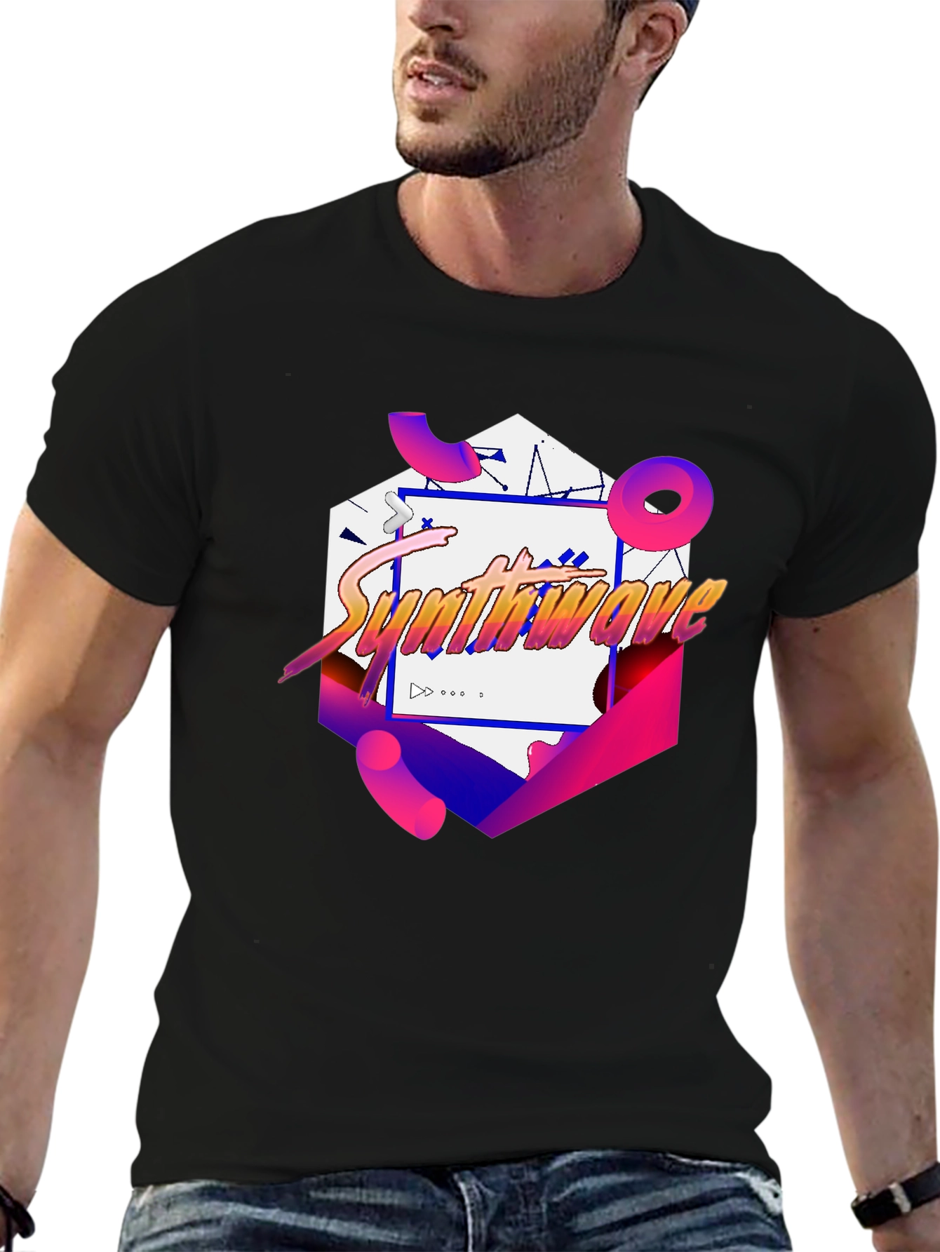Synthwave Graphic Tee - Retro 80s Style