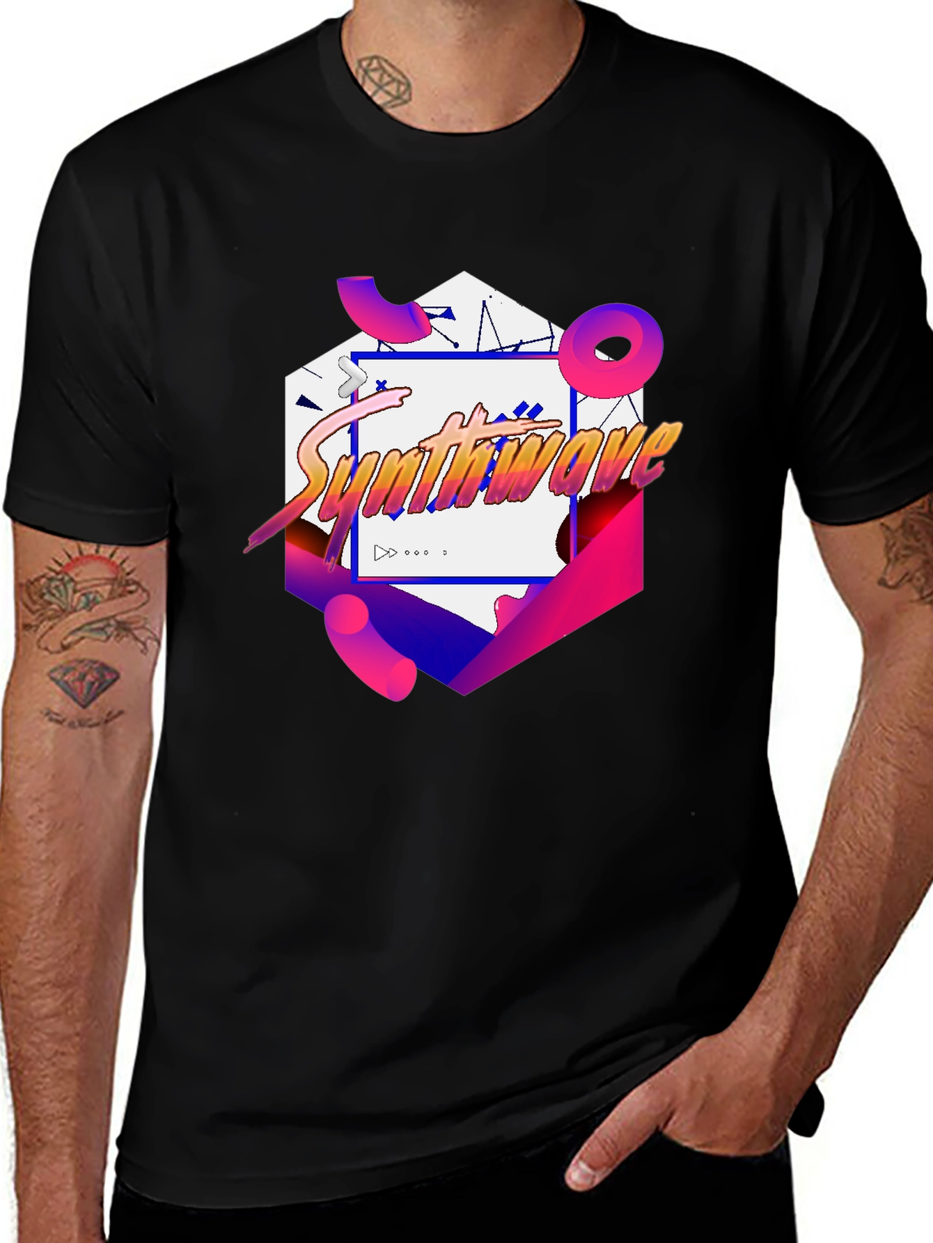 Synthwave Graphic Tee - Retro 80s Style