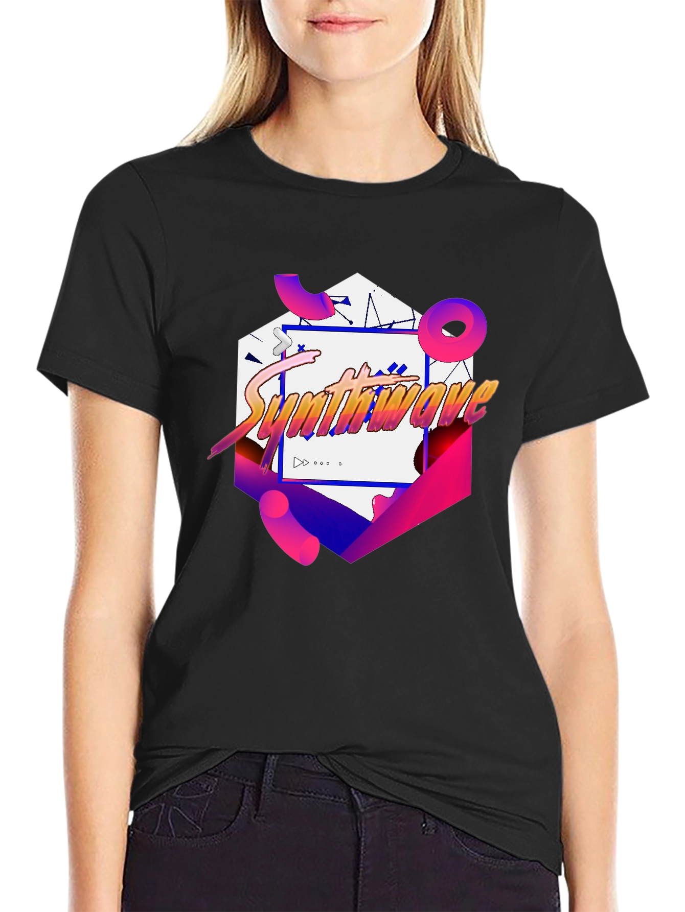 Synthwave Graphic Tee - Retro 80s Style