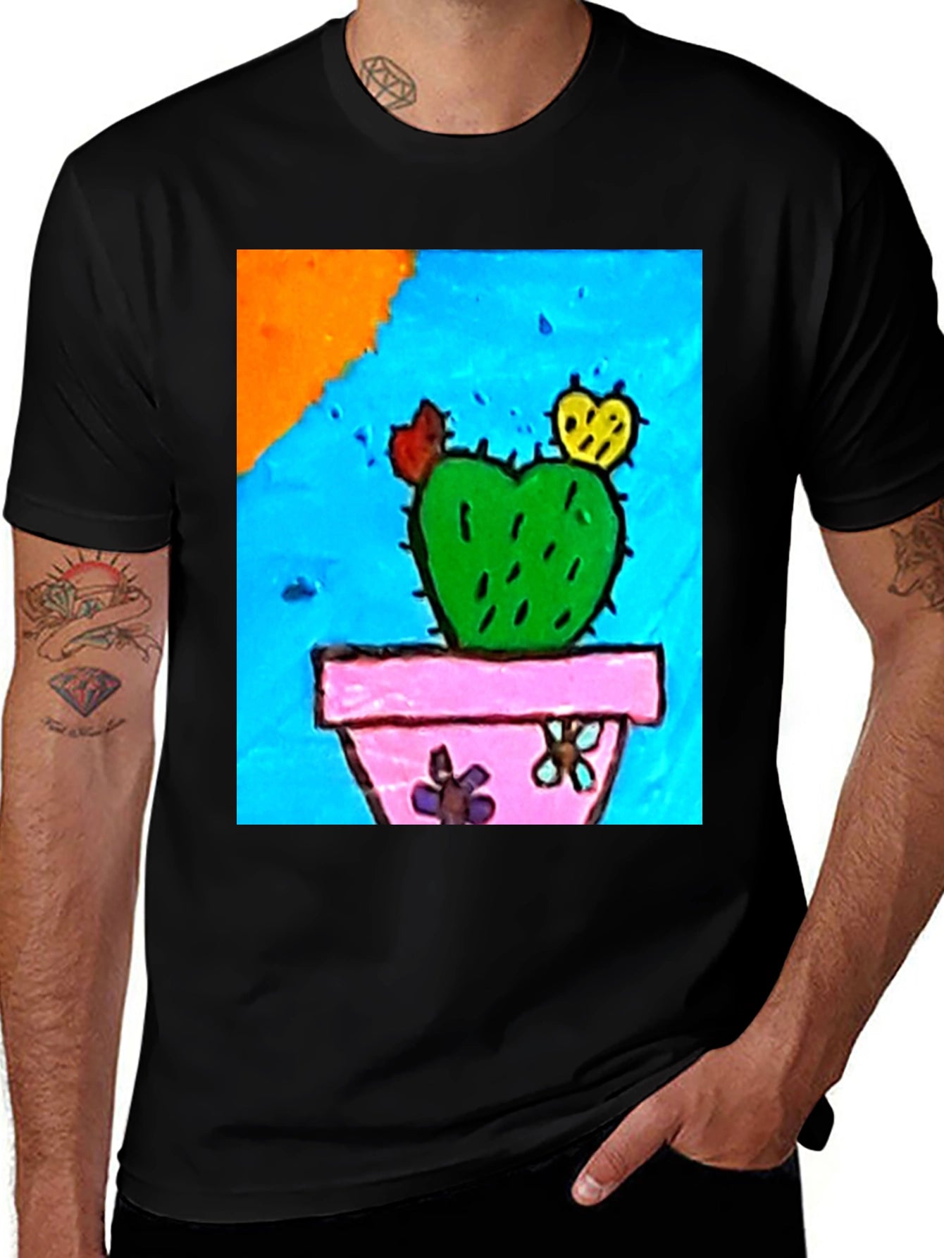 Quirky Cactus Graphic T-Shirt