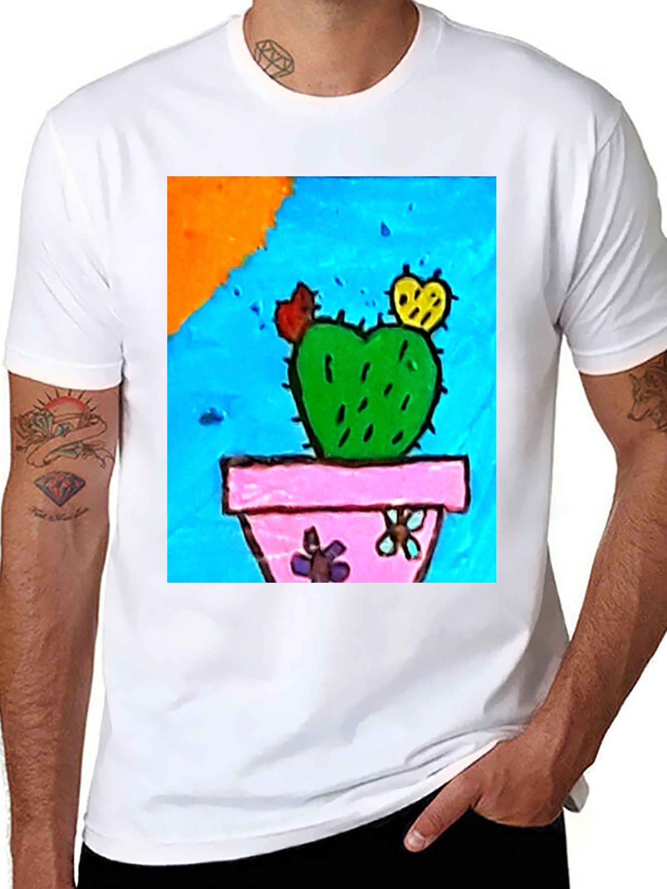 Quirky Cactus Graphic T-Shirt